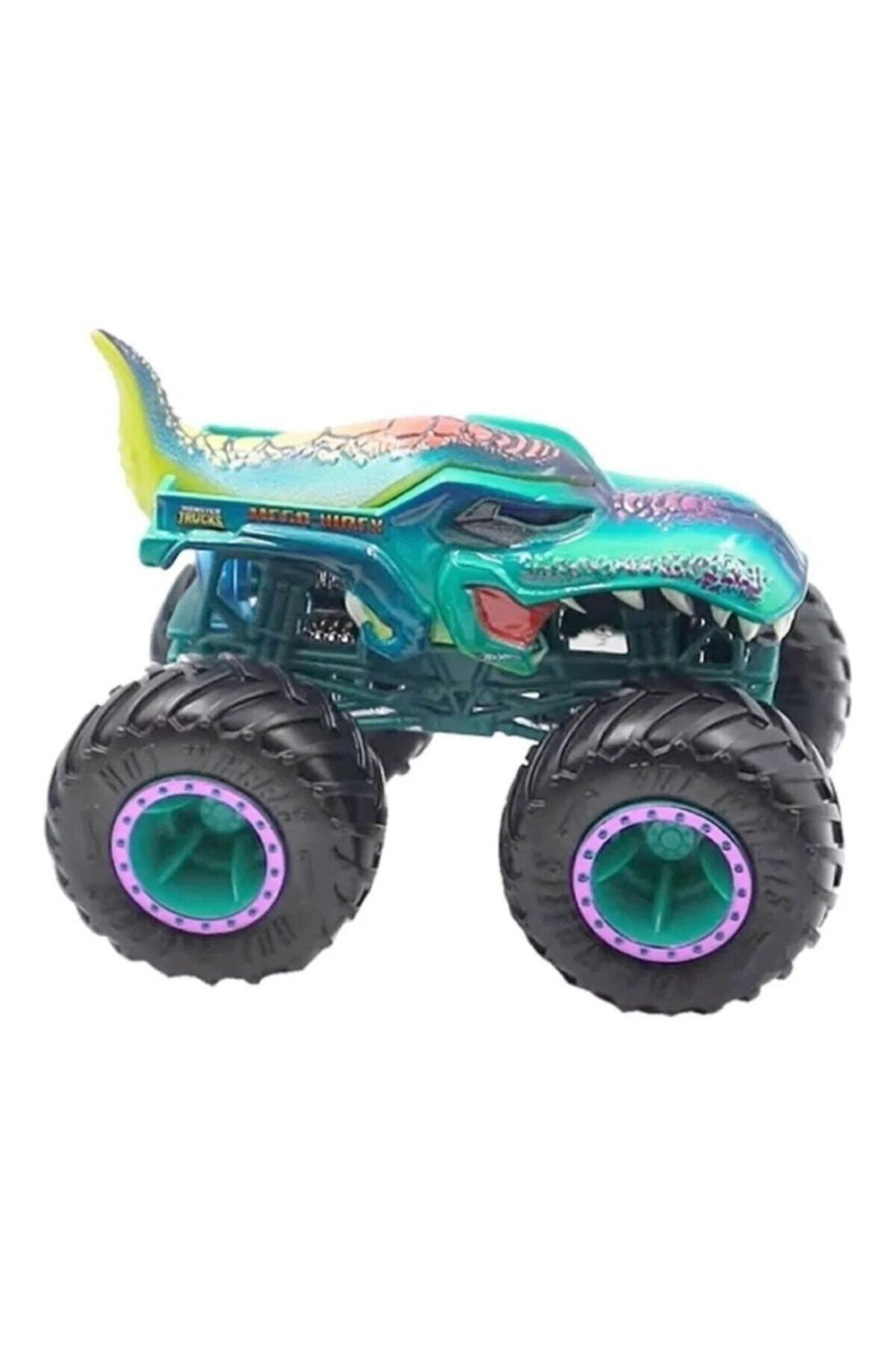 ماشین اسباب بازی کامیون های هیولا 1:64 اتومبیل MEGA WREX TURQUOISE GWK18 هات ویلز اورجینال HOT WHEELS