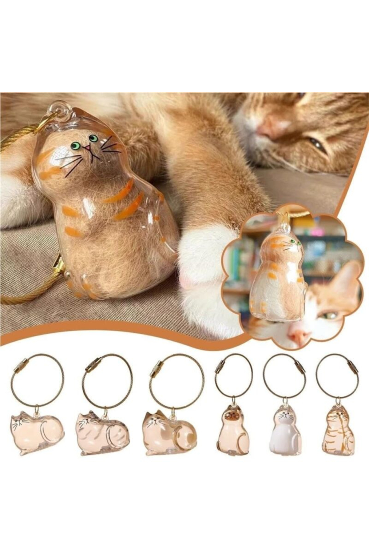 جاکلیدی یادگاری شفاف طرح گربه گرندسل Grandsell