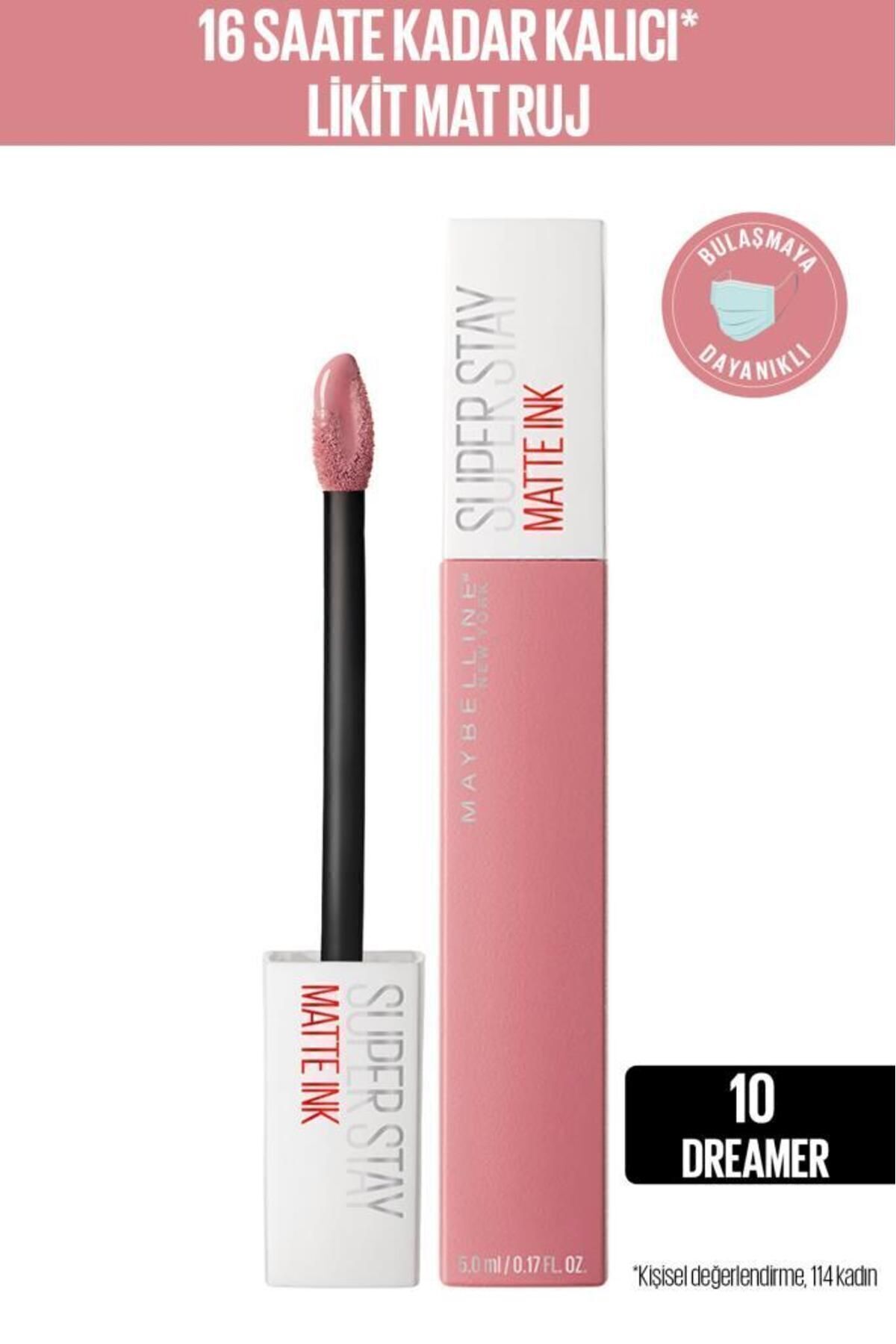 رژ لب مات مایع سوپر استی میبلین رنگ دریمر DEMBA6028 میبلین Maybelline New York