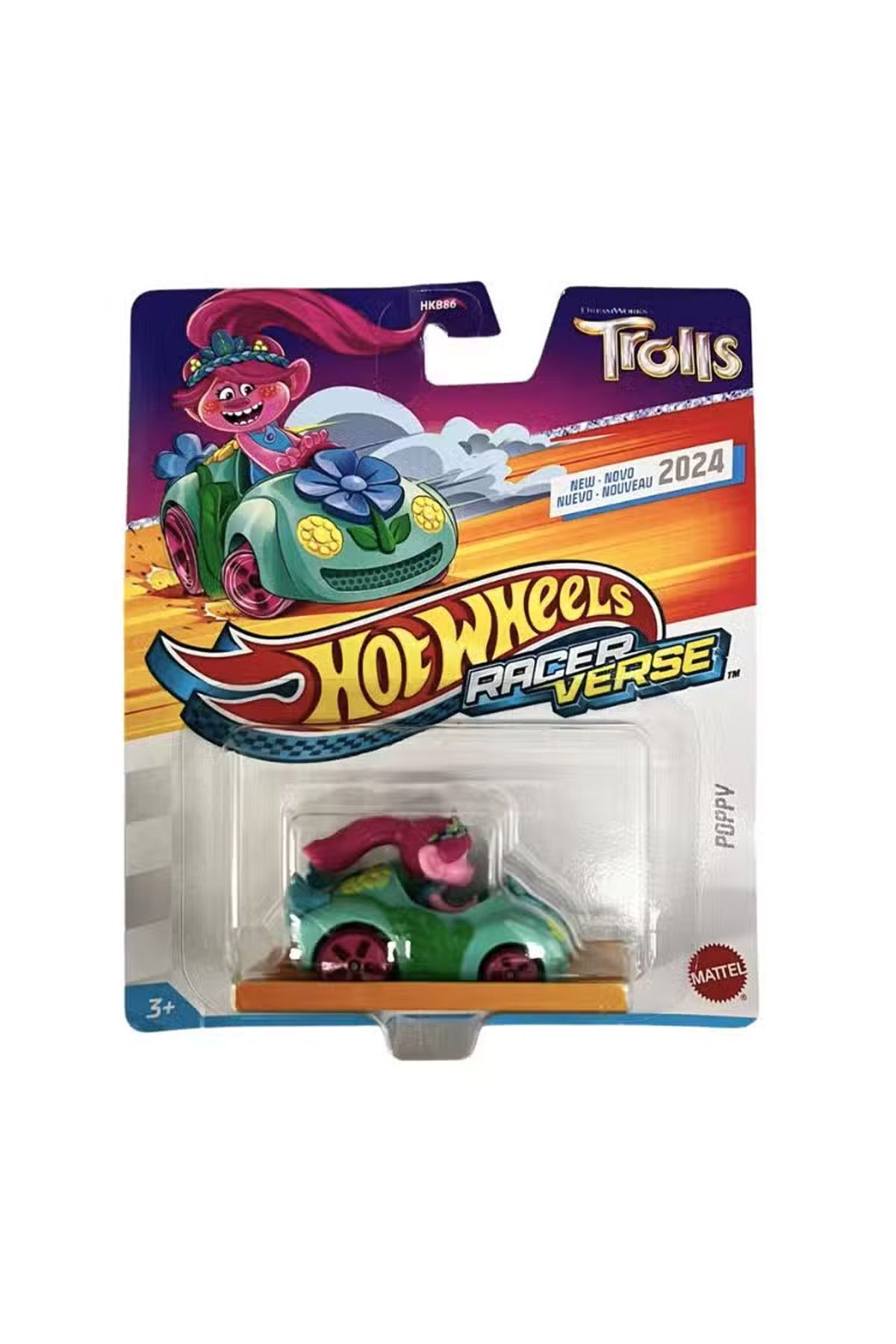 ماشین اسباب بازی RACERVERSE SINGLE CARS POPPY HRT33 AGES 3+ از ترکیه HOT WHEELS