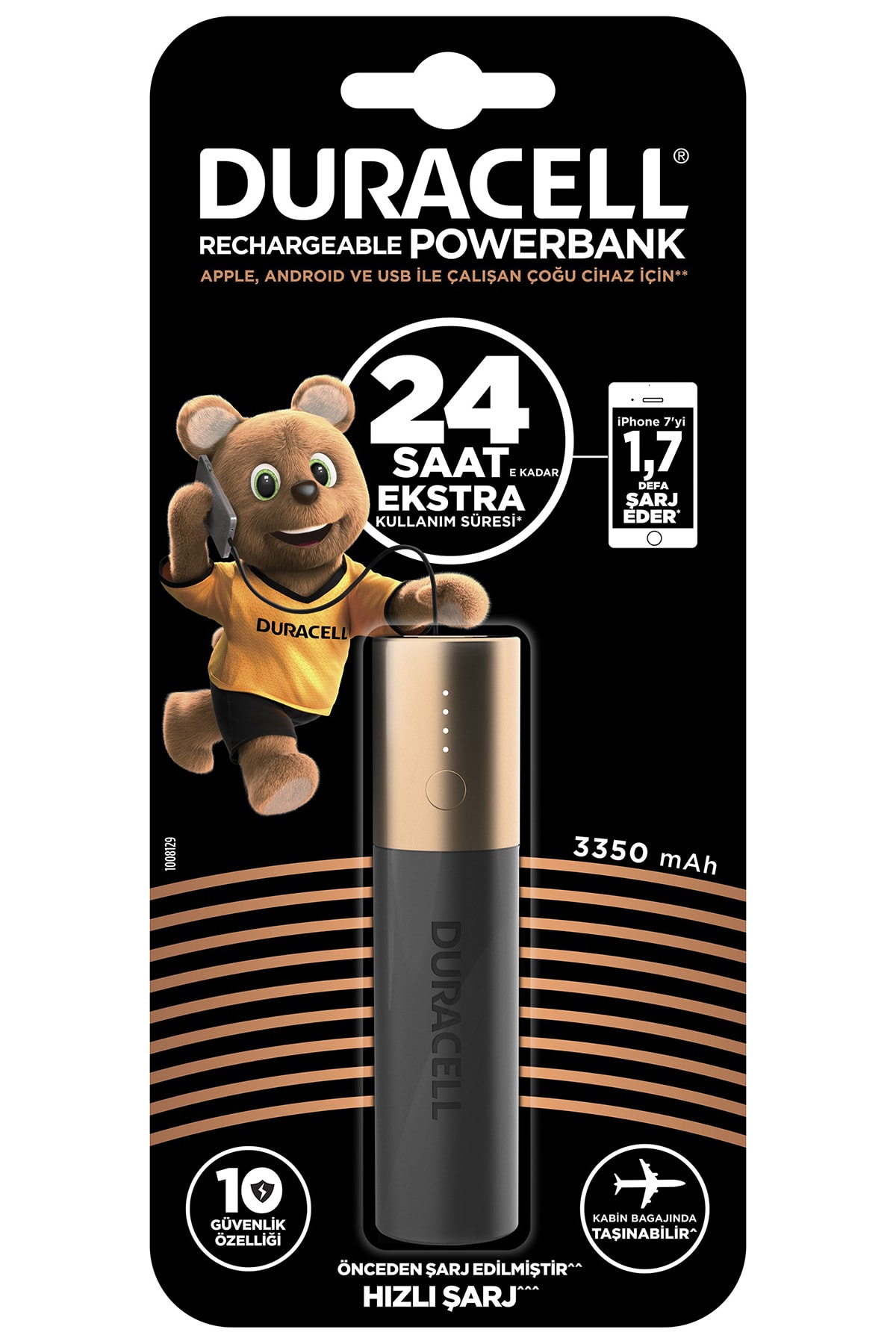 پاوربانک شارژر قابل حمل 3350 میلی آمپری اورجینال Duracell