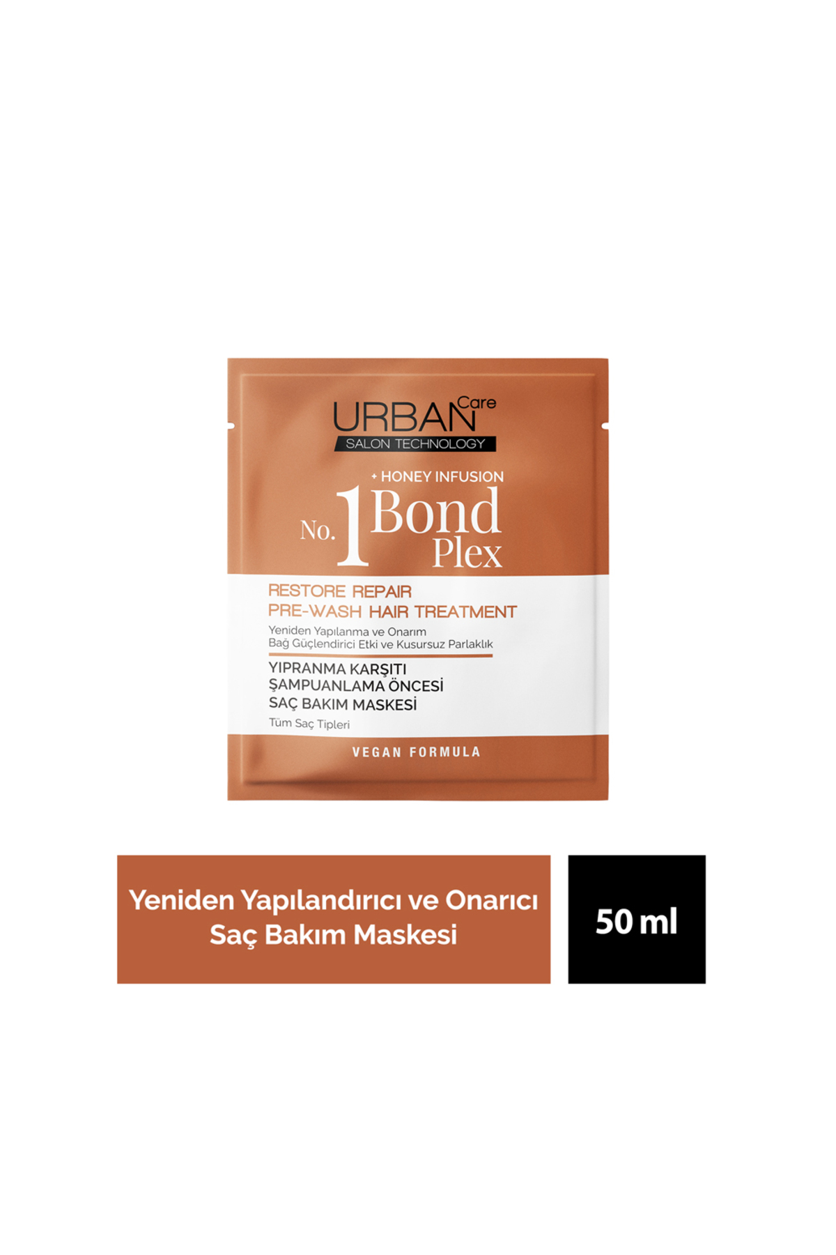 ماسک مو مردانه و زنانه NO.1 BOND PLEX RESTORE REPAIR ANTI SHOWER MASK CARE 50 ML VEGAN Urban Care