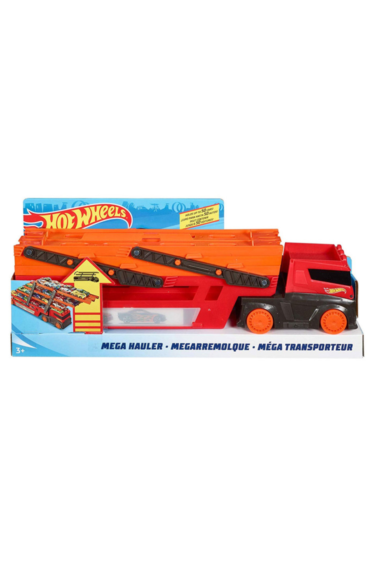 ست بازی مگا کامیون قرمز نارنجی GHR48 از ترکیه HOT WHEELS