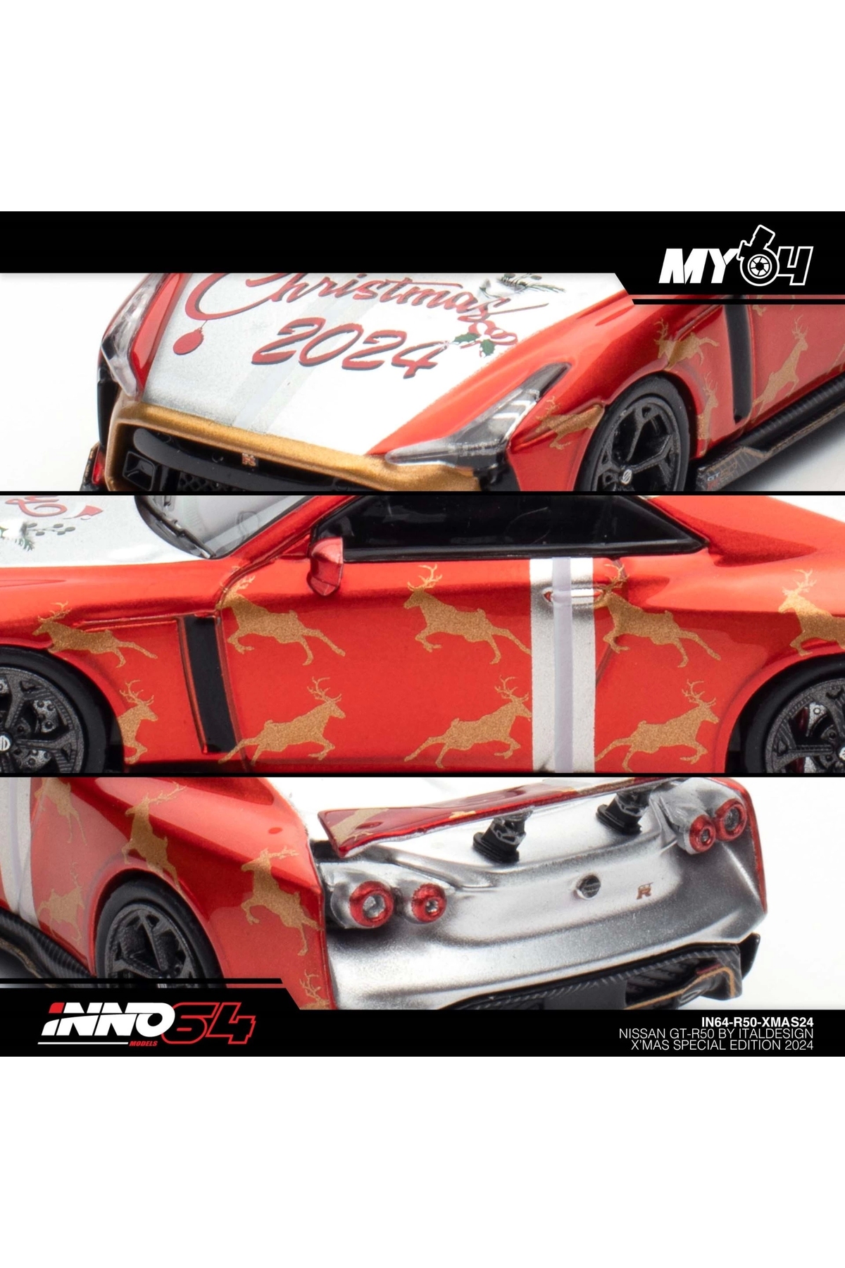 مدل خودرو INNO 1 64 NISSAN GT R50 XMAS 2024 SPECIAL EDITION IN64 XMAS24 اورجینال Inno 64 Models