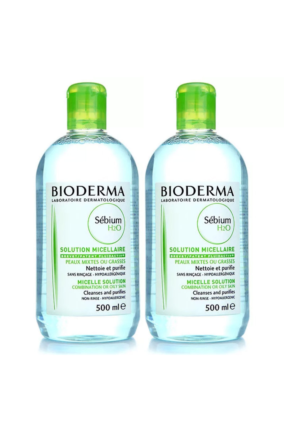 Bioderma آب پاک کننده و از بین برنده آرایش صورت و گریم دو 500 میلی لیتری سبیوم دارما