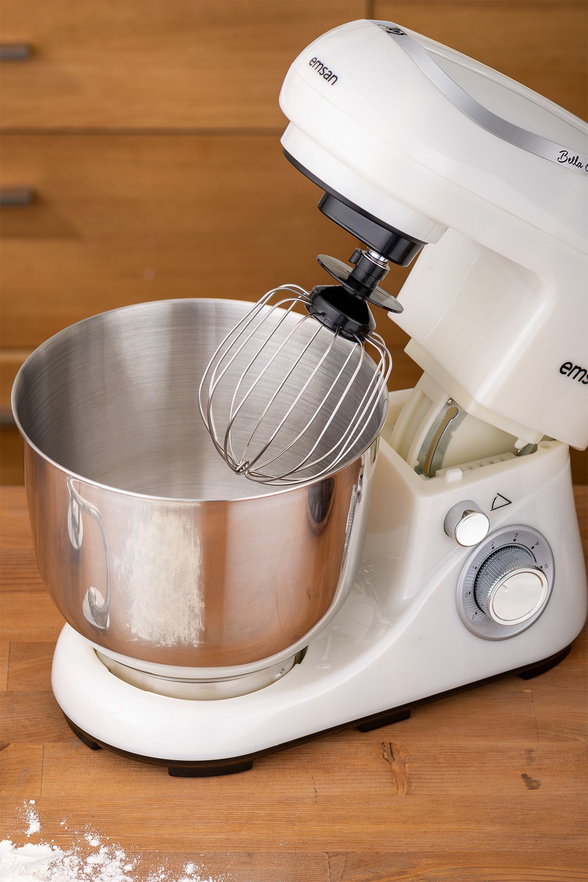 میکسر و ست پایه BELLA GUSTO آشپز آشپزخانه نمادین بژ 1300W 5 لیتری اورجینال Emsan