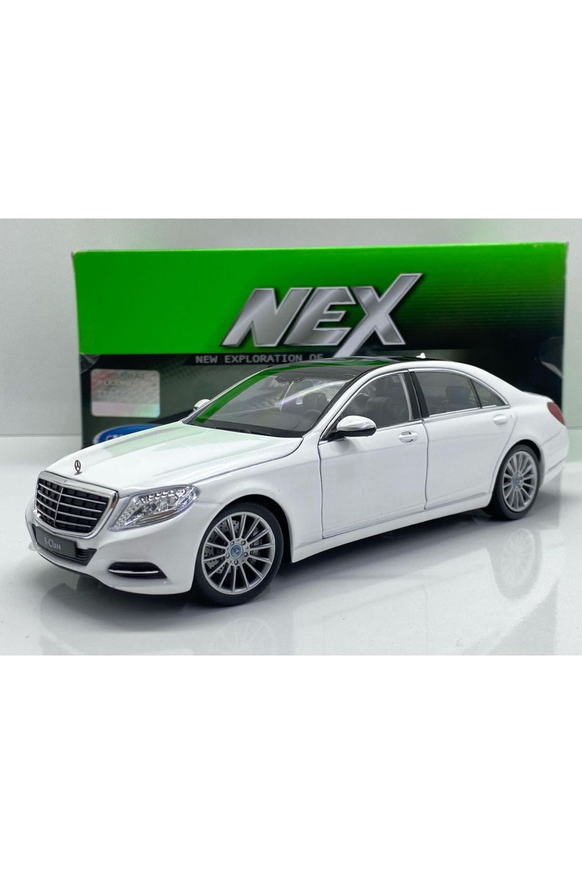مدل خودرو 1.24 SCALE WELLY BRAND دارای مجوز مرسدس بنز S CLASS رنگ سفید اورجینال WELLY