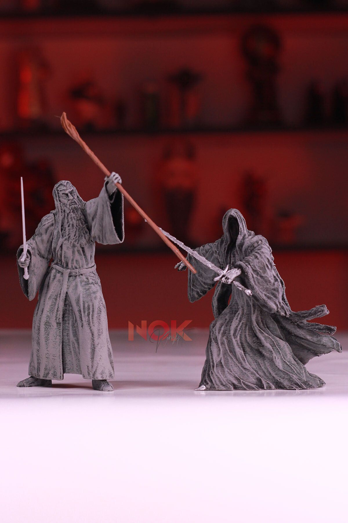 فیگور ست دو نفره LOTR NAZGUL و GANDALF! ارباب حلقه ها از ترکیه GÜRCÜ 3D
