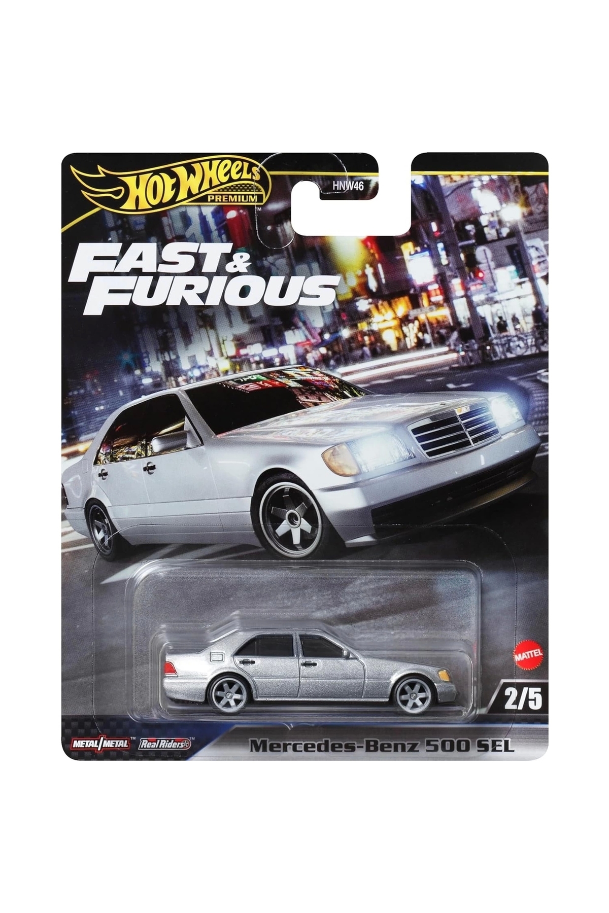 ماشین اسباب بازی حق بیمه سریع و خشمگین مرسدس بنز 500 سیل HRT94 هات ویلز اورجینال HOT WHEELS
