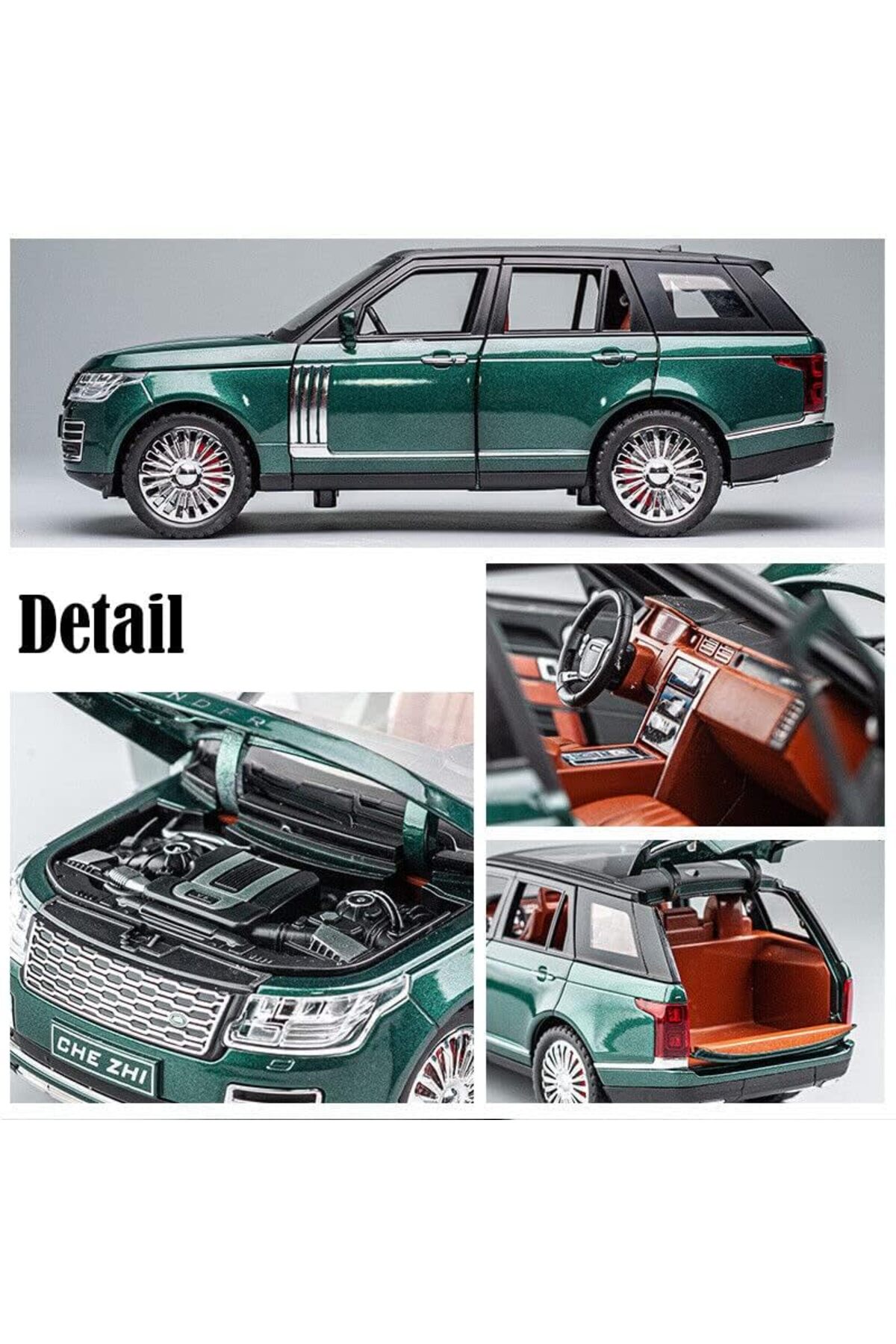 مدل خودرو RANGE ROVER LAND JEEP STYLE CAR DIECAST MODEL 1:24 مشکی اورجینال scntoys