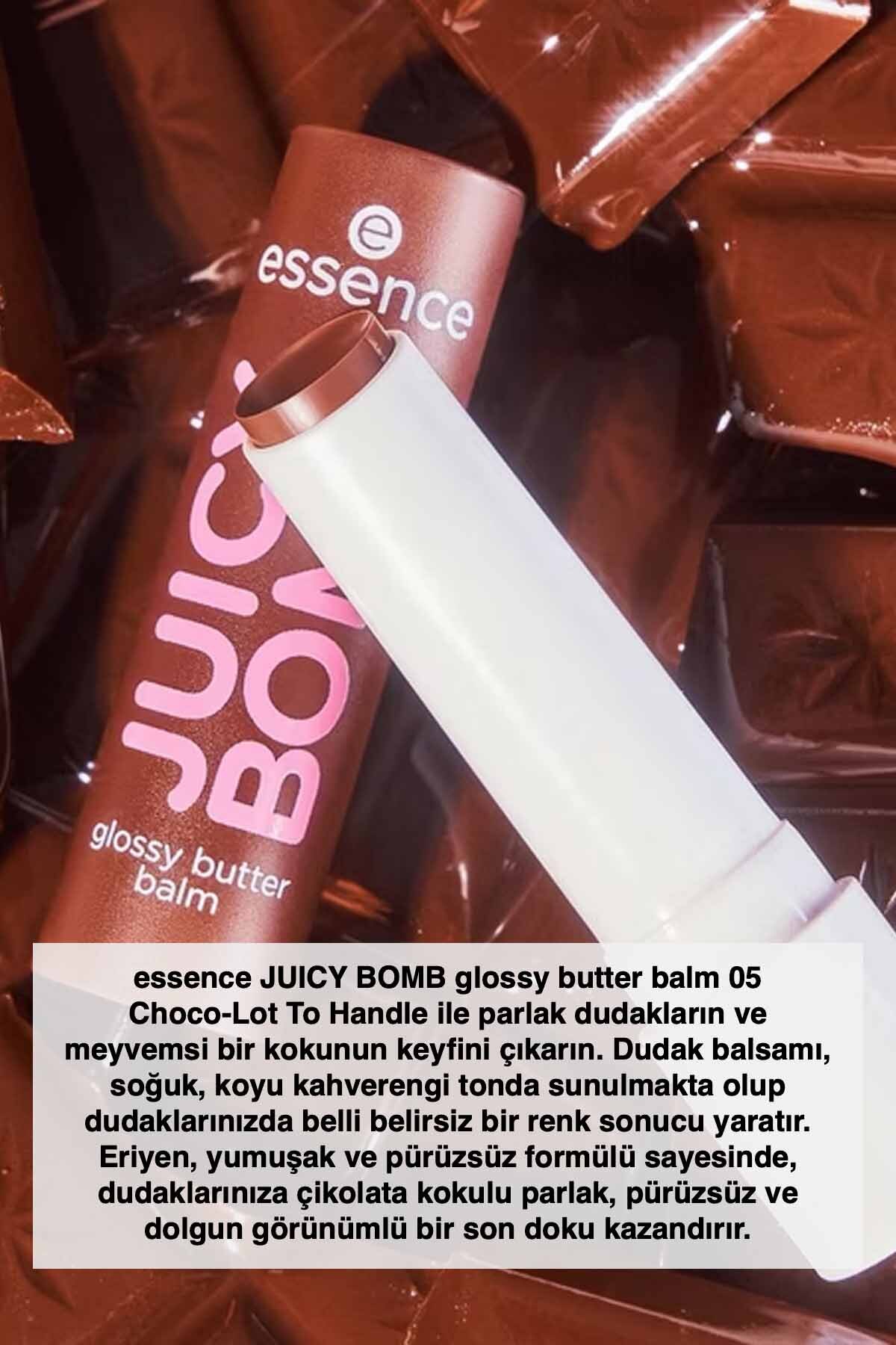 براق کننده لب JUICY BOMB شماره 05 با رنگ بژ و خاصیت مرطوب کنندگی اسنس Essence