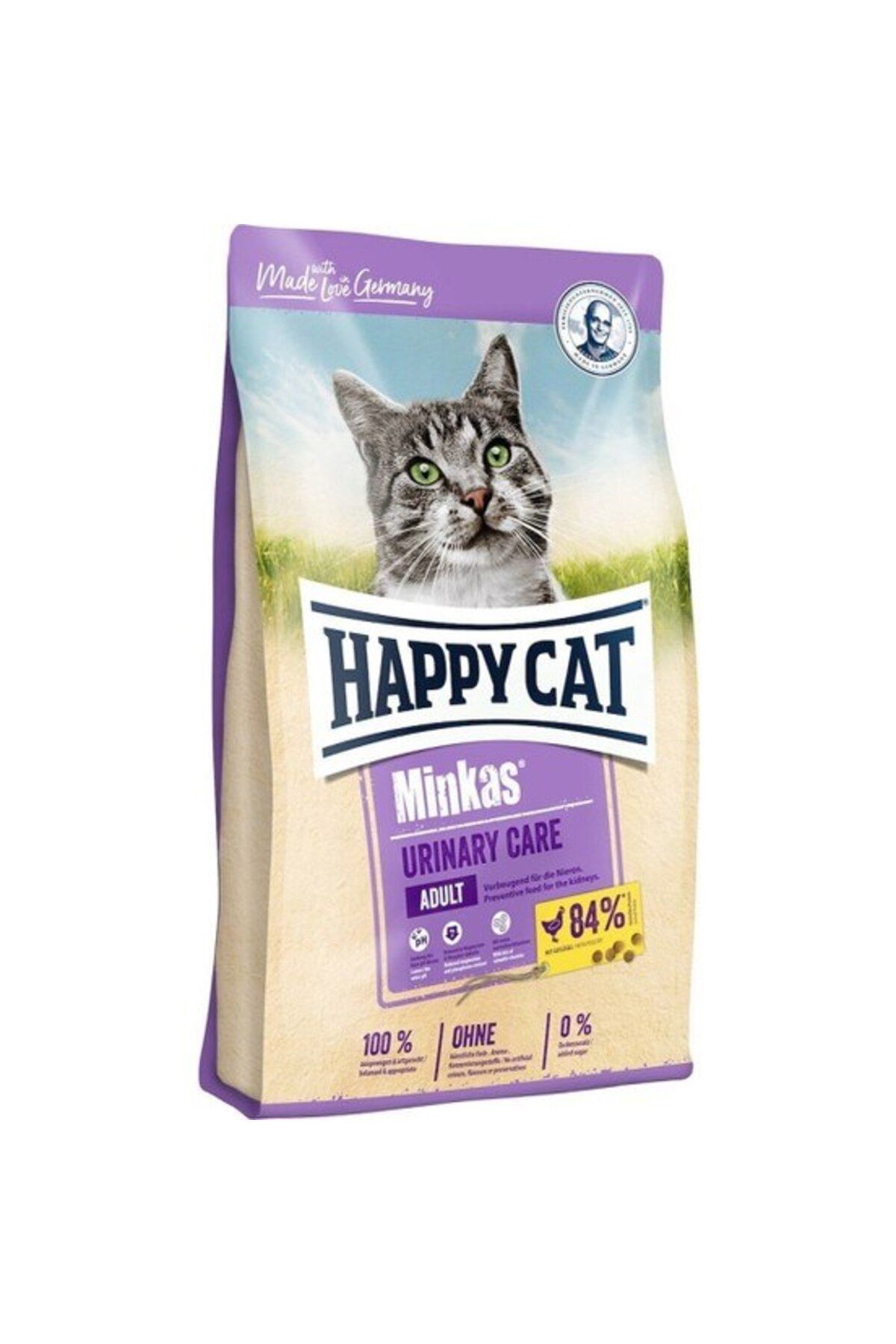 غذای خشک گربه هپی کت Happy Cat Minkas، پشتیبان سلامت مجاری ادراری، ۱۰ کیلوگرم