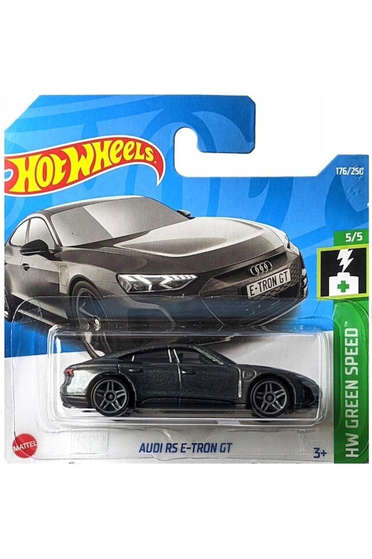 ماشین اسباب بازی HW SINGLE CARS AUDI RS E TRON GT TOYS HCR99 سرعت سبز 2022 5 176 250 هات ویلز اورجینال HOT WHEELS