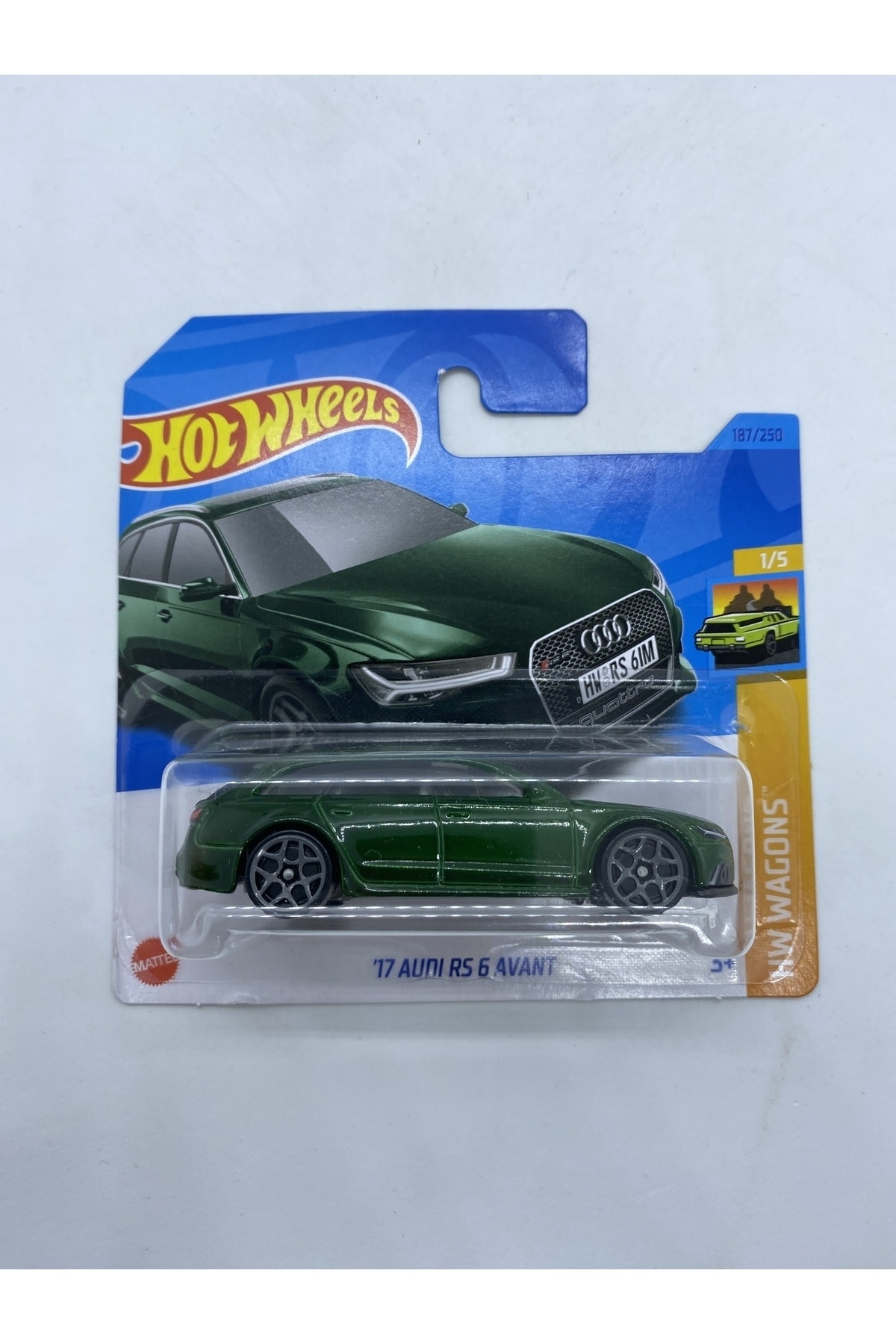 ماشین اسباب بازی 17 AUDI RS 6 AVANT سبز هات ویلز اورجینال HOT WHEELS