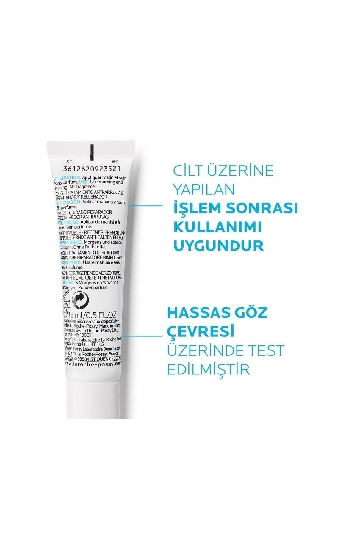 La Roche Posay ضد چین و چروک چشم حساس ضد چین و چروک Hyalu B5 پف چشم کرم 15 میلی لیتر