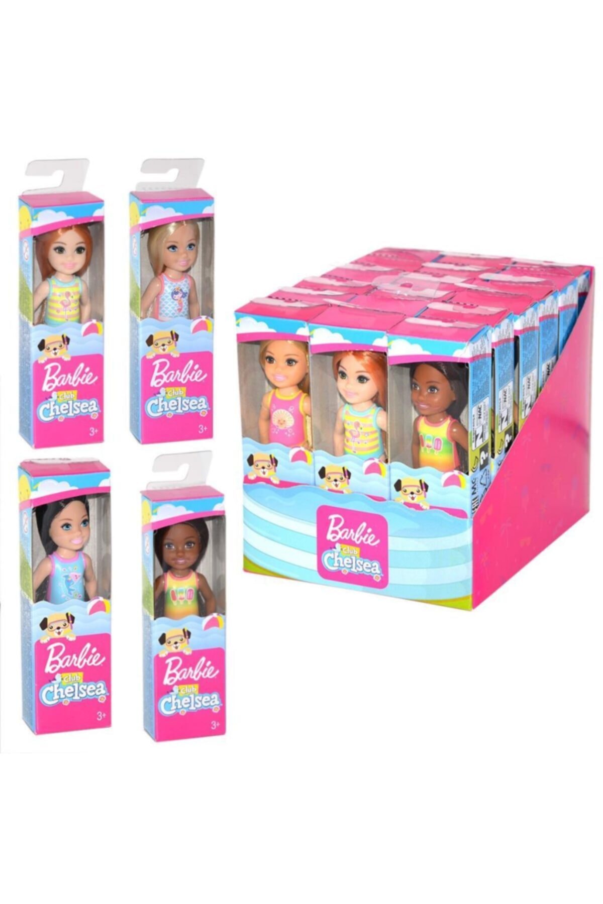 عروسک های اسباب بازی و لوازم جانبی چلسی بیز در تعطیلات GLN72 Barbie
