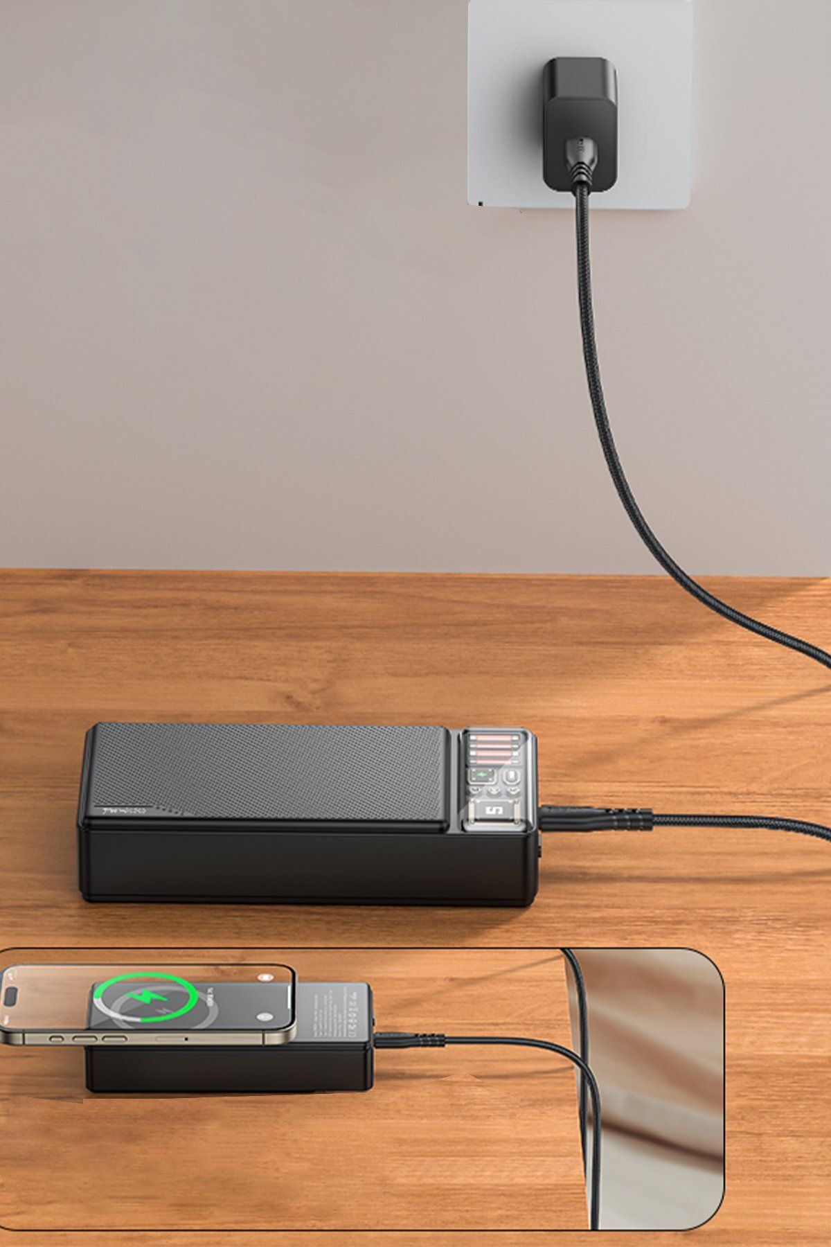 پاوربانک YP58 MAGSAFE 15W WIRELESS 20W PD شارژ سریع با پشتیبانی از پاور بانک بی سیم 20000 ماه نشانگر LED اورجینال Yesido