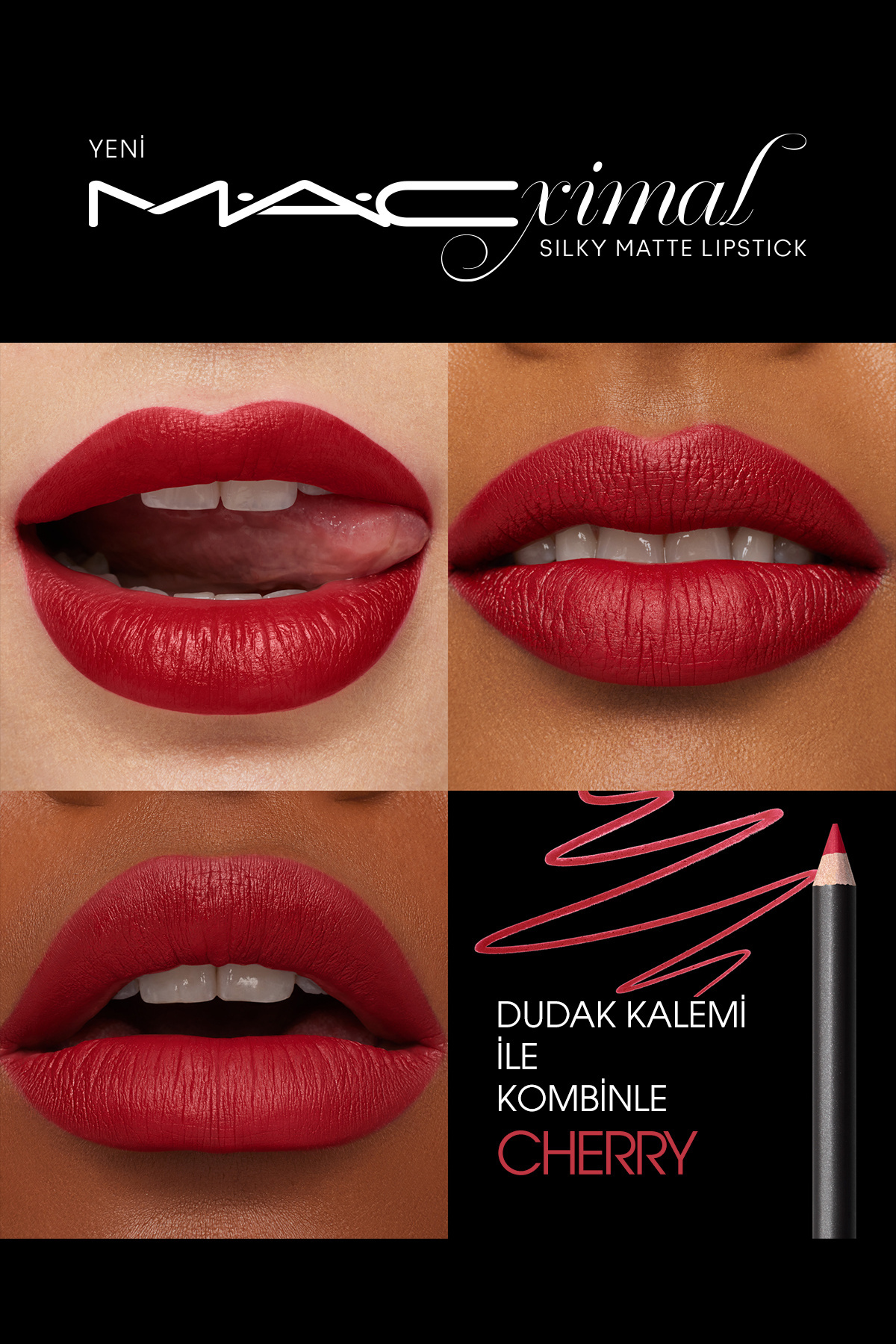 رژ لب مات ابریشمی MACXIMAL MINI M · A C قرمز روسی مایل به Mac