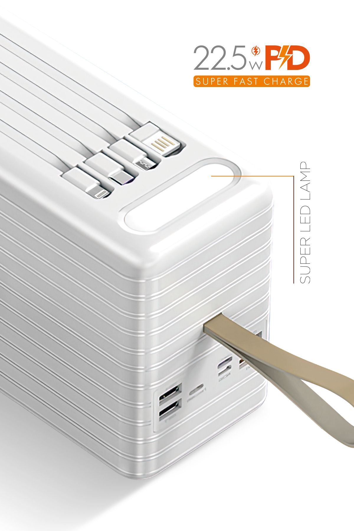 پاوربانک POWERWAY 120.000 MAH PD 22.5W شارژ سریع داخلی کمپینگ کابلی منبع تغذیه قابل حمل مشکی اورجینال Store