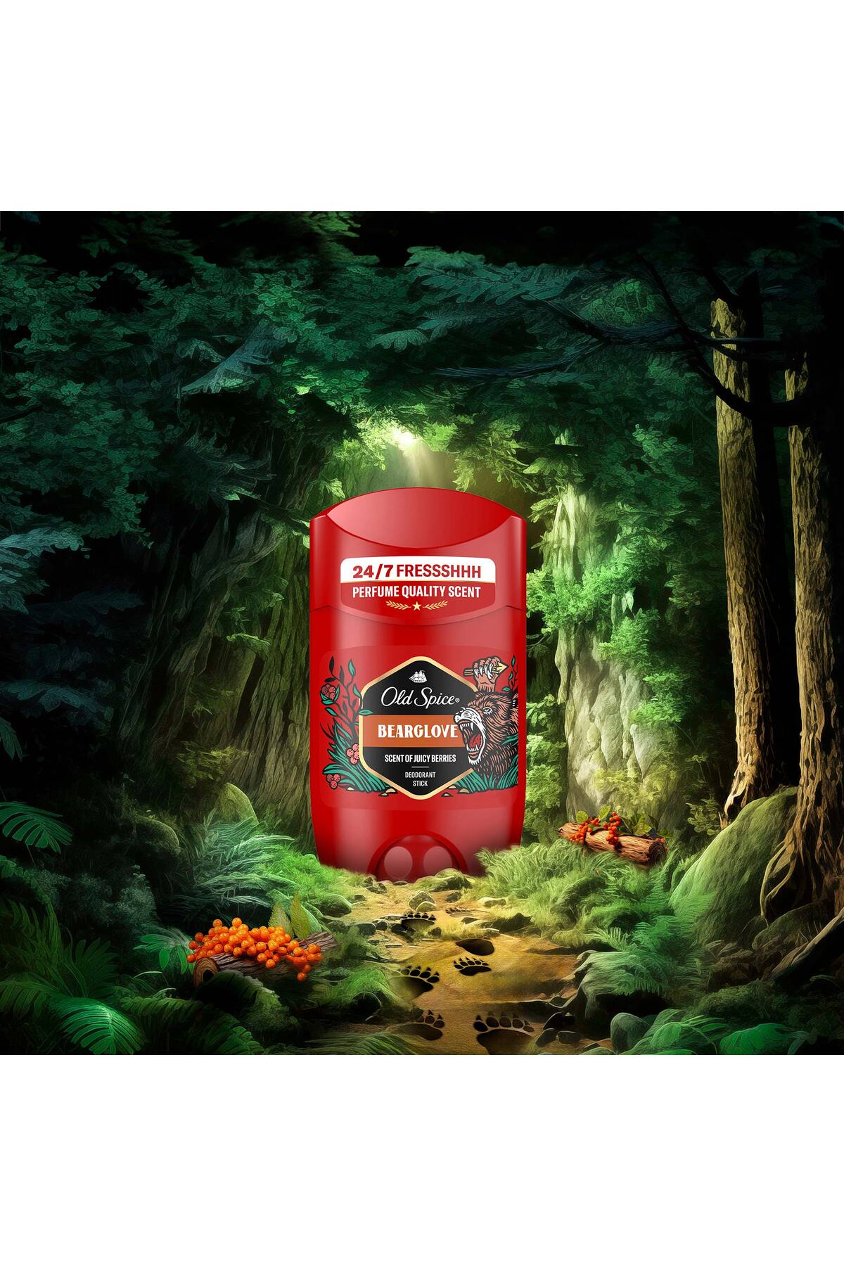 دئودورانت رول آن 50 میلی لیتر مدل Bearglove مناسب برای همه جنسیت ها اولد اسپایس Old Spice