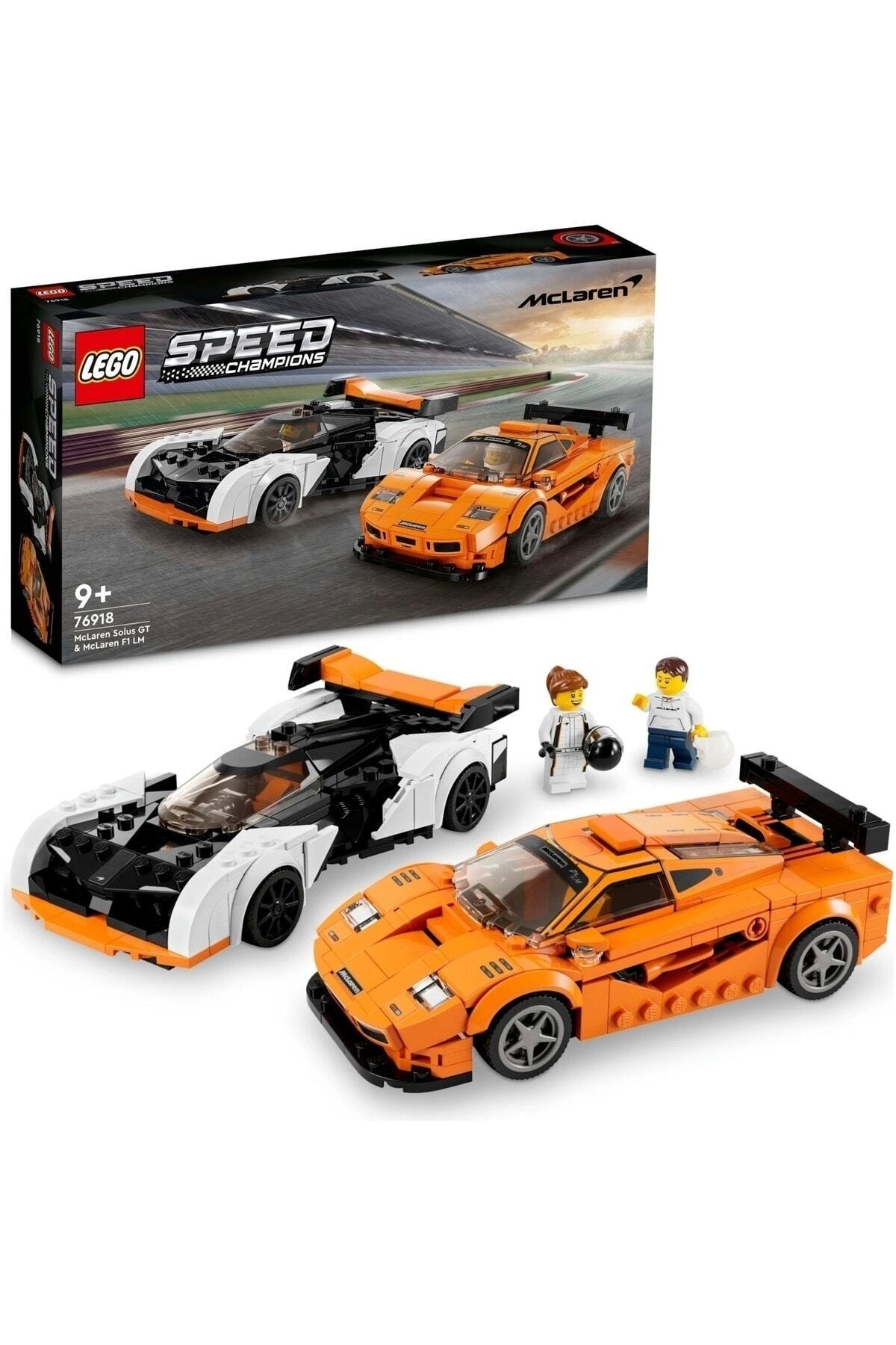 اسباب بازی های آموزشی JUSTFORFUN ® SPEED ​​​​CHAMPIONS MCLAREN SOLUS GT و F1 LM 76918 581 قطعه اورجینال LEGO