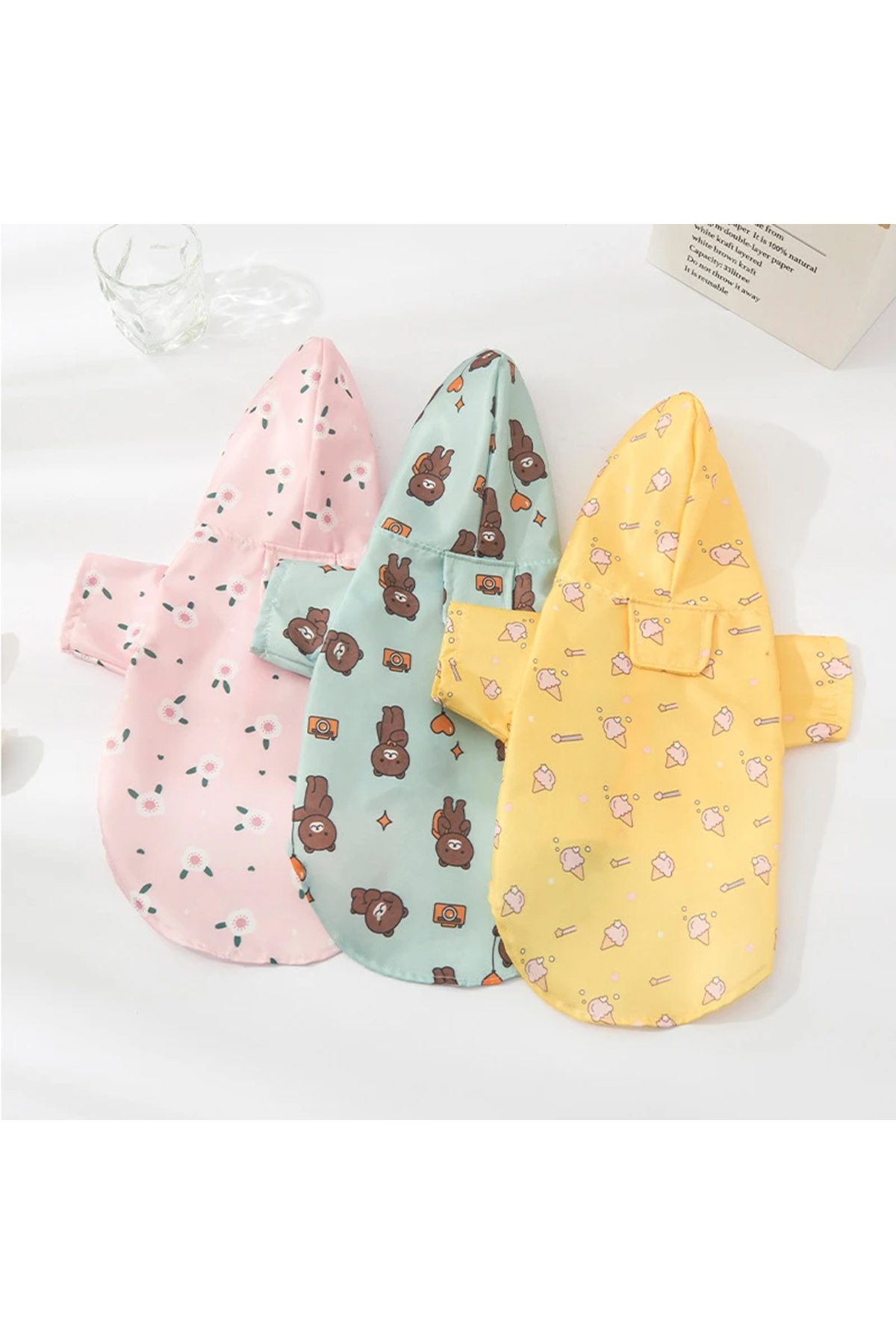 بارانی سگ دولچه پتس Dolce Pets مدل DPY004، Ice Cream، زرد