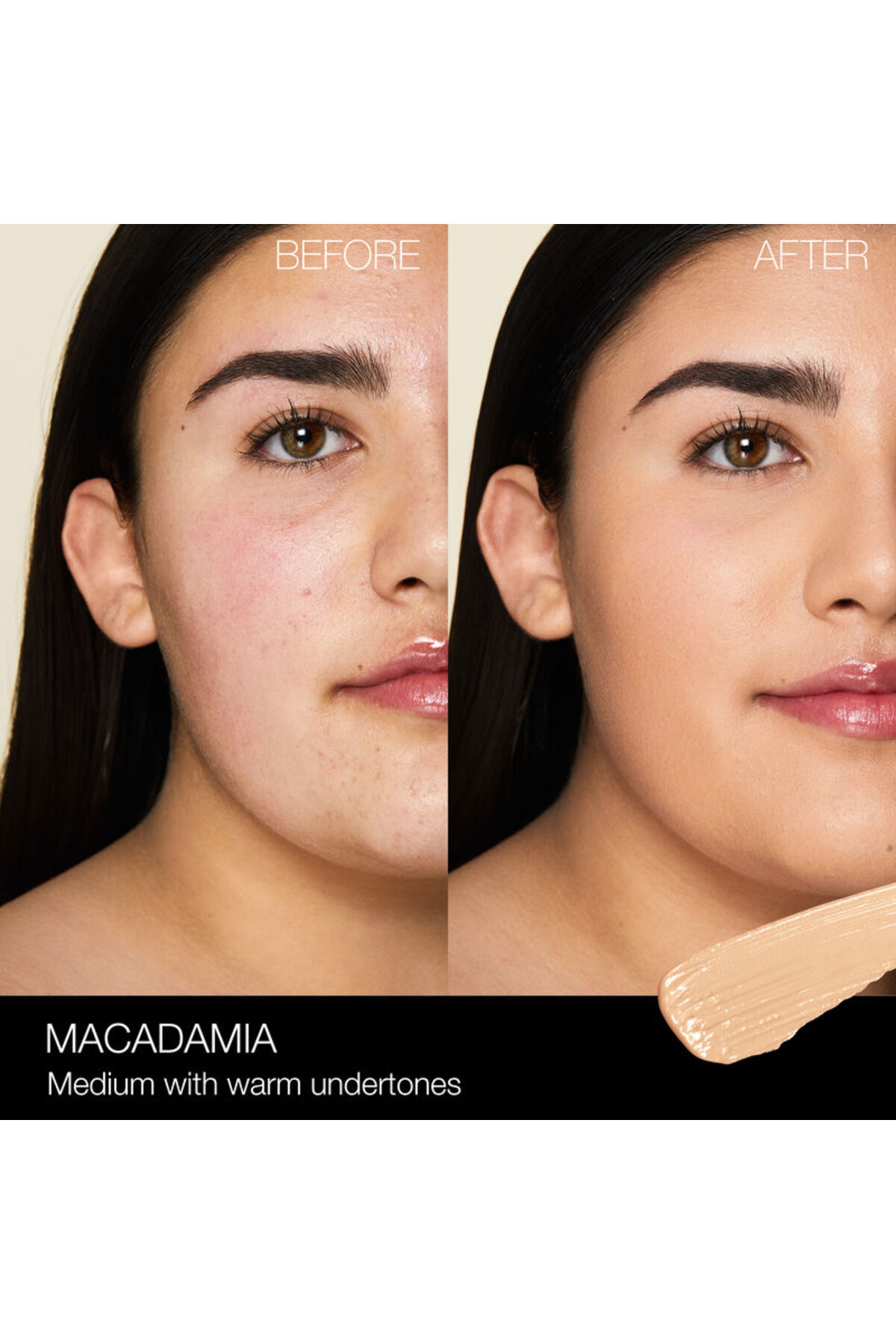 Nars پوشش دهنده کرمی درخشان کوچک و مقاوم در برابر آب ۲۴ ساعته با ترطیب کننده تأثیرگذار