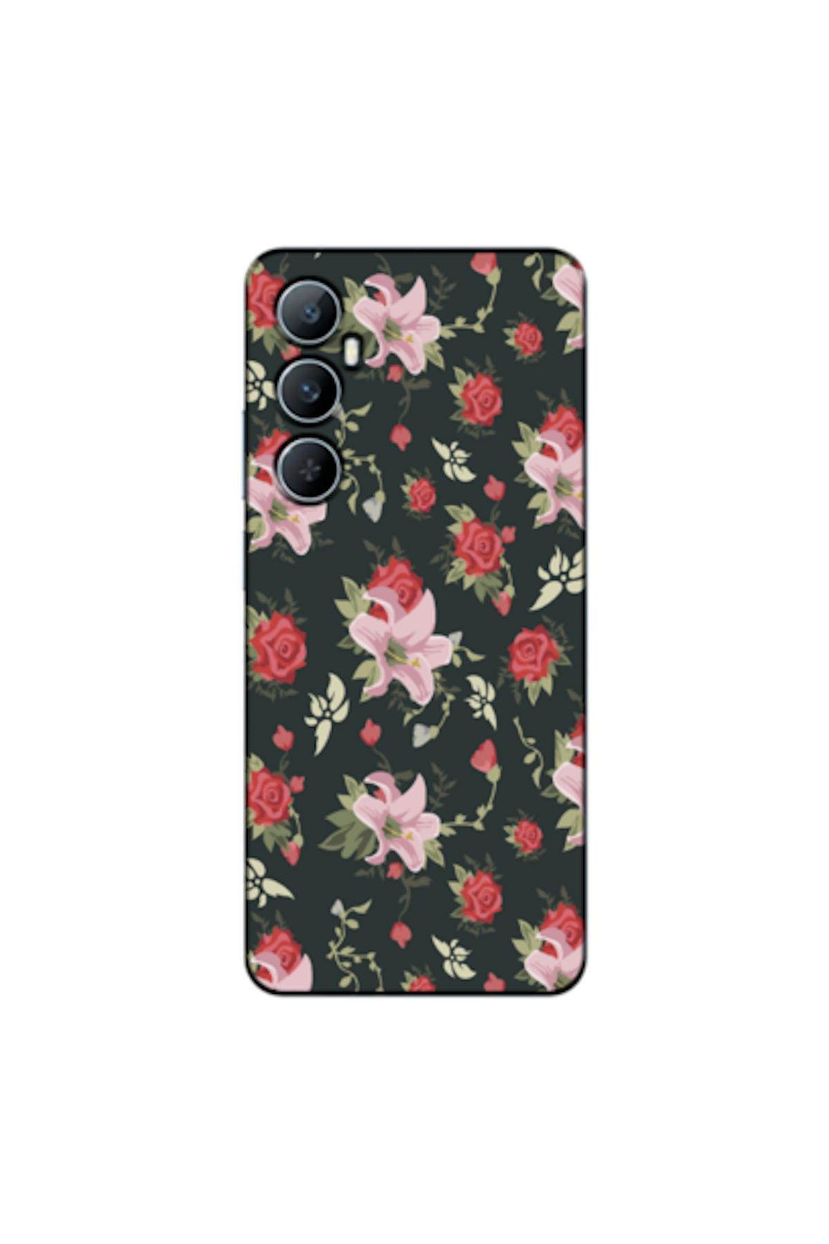 کاور و قاب کیس سازگار با REALME C65 4G سیلیکونی SPRING FLOWERS 1 طرح دار اورجینال Zebana