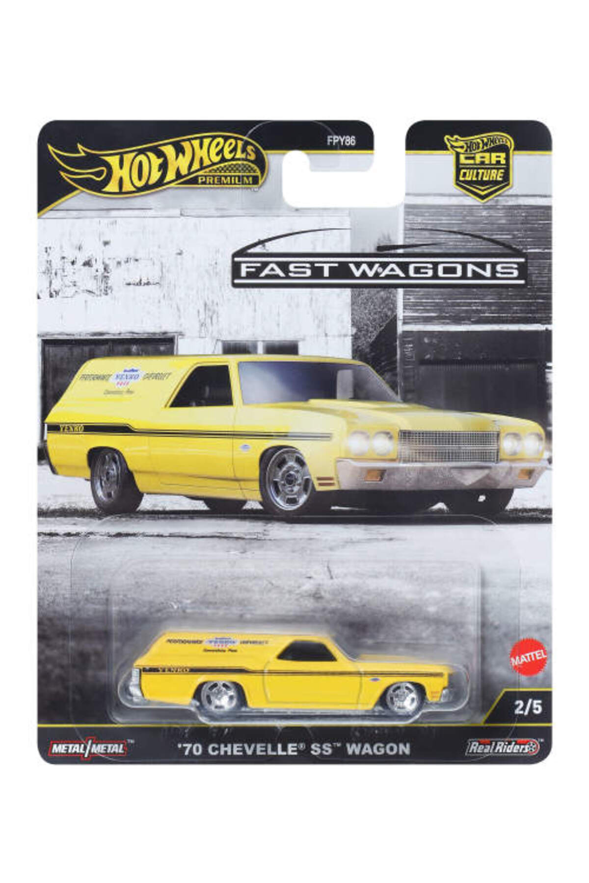 ماشین اسباب بازی CAR CULTURE CARS PREMIUM 70 CHEVELLE SS WAGON JBK67 از ترکیه HOT WHEELS