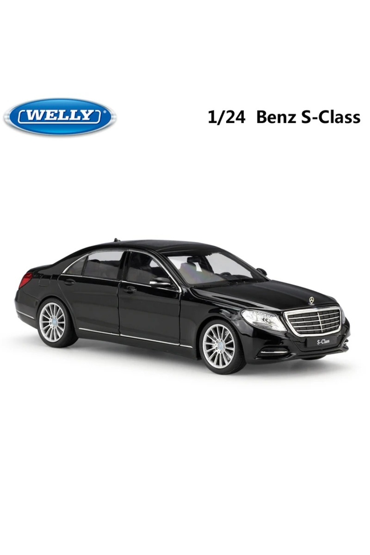 مدل خودرو مرسدس S CLASS مشکی DIECAST 1 24 مقیاس بزرگ فلزی درهای دارای مجوز باز اورجینال TRUST STORE