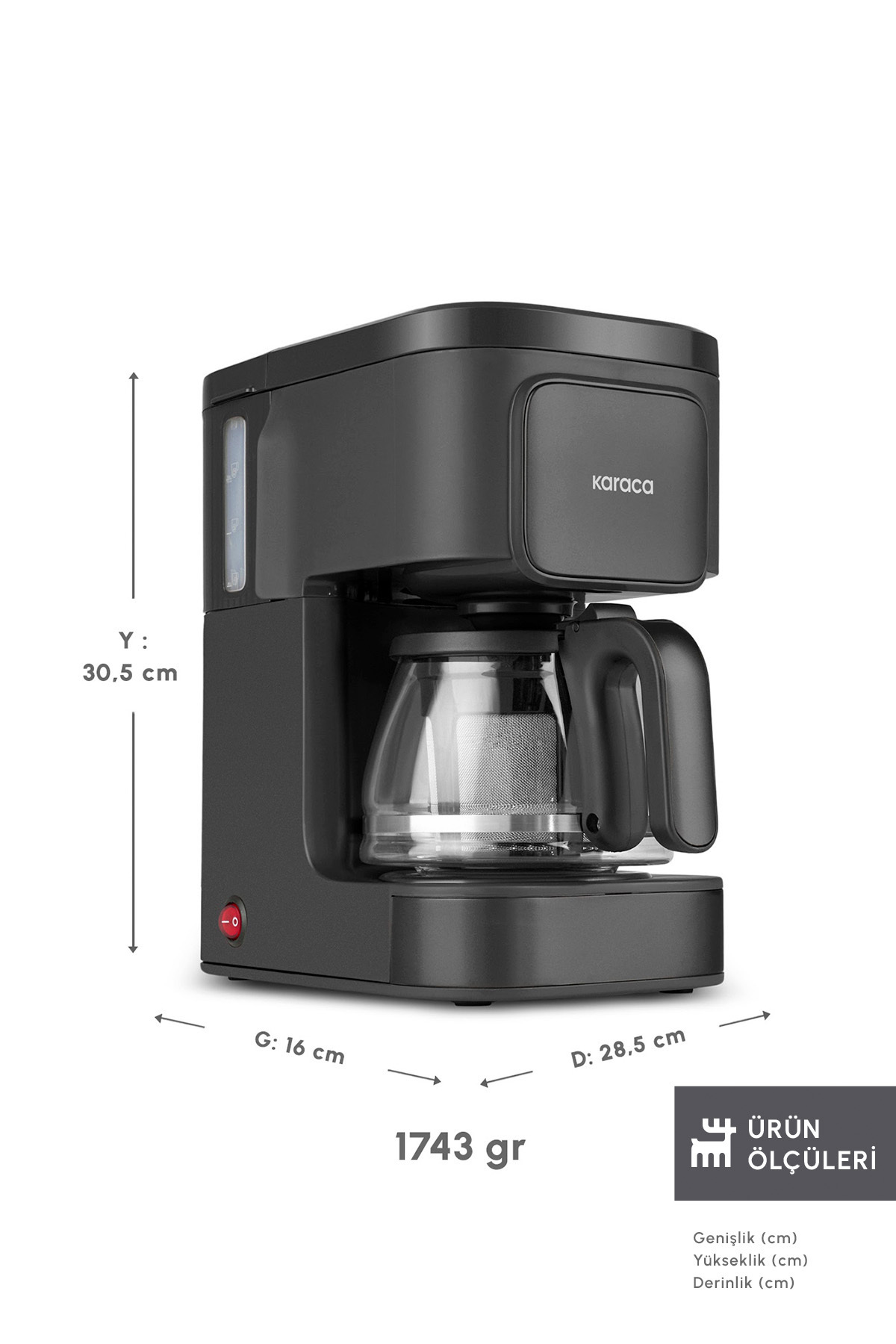 قهوه ساز فیلتری JUST COFFEE AROMA 2 IN1 مشکی اورجینال Karaca