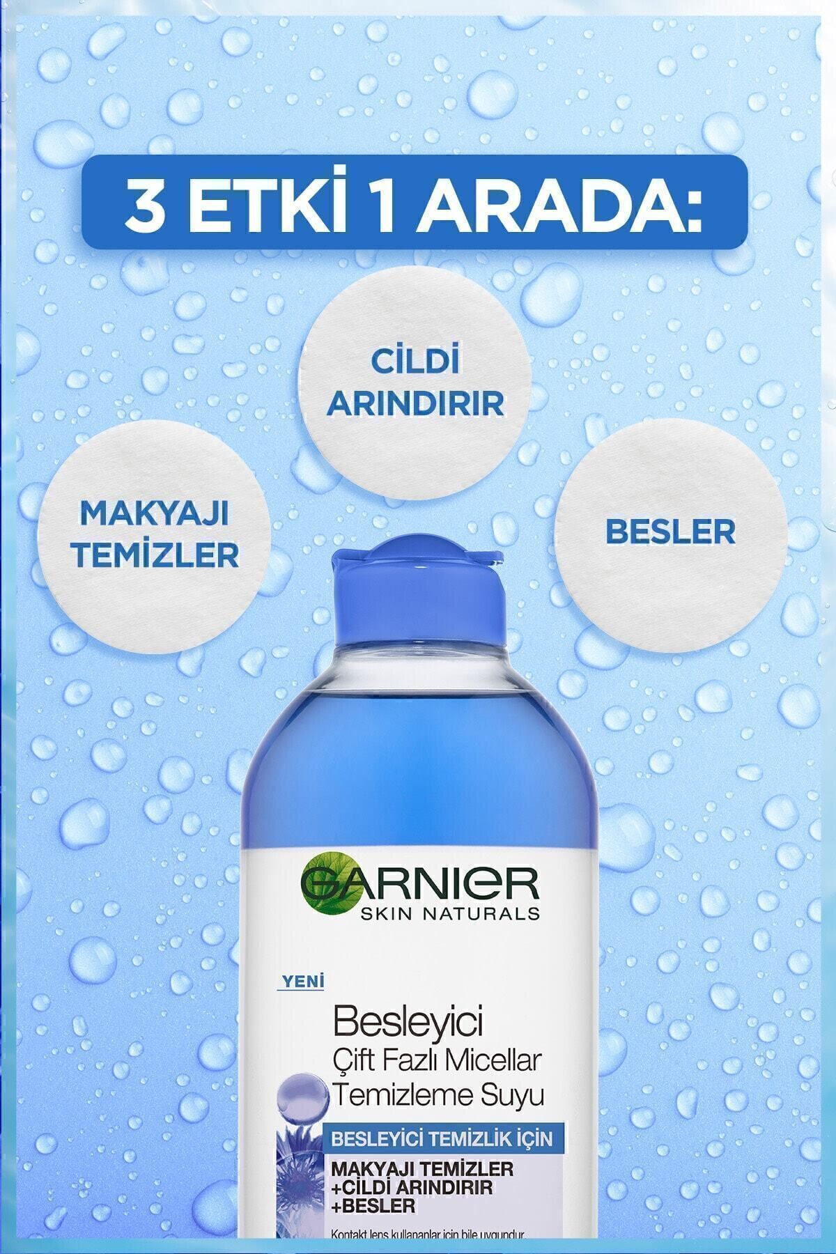 Garnier آب تمیزکننده آرایشی دوفاز میسلار مغذی ۴۰۰ میلی لیتر