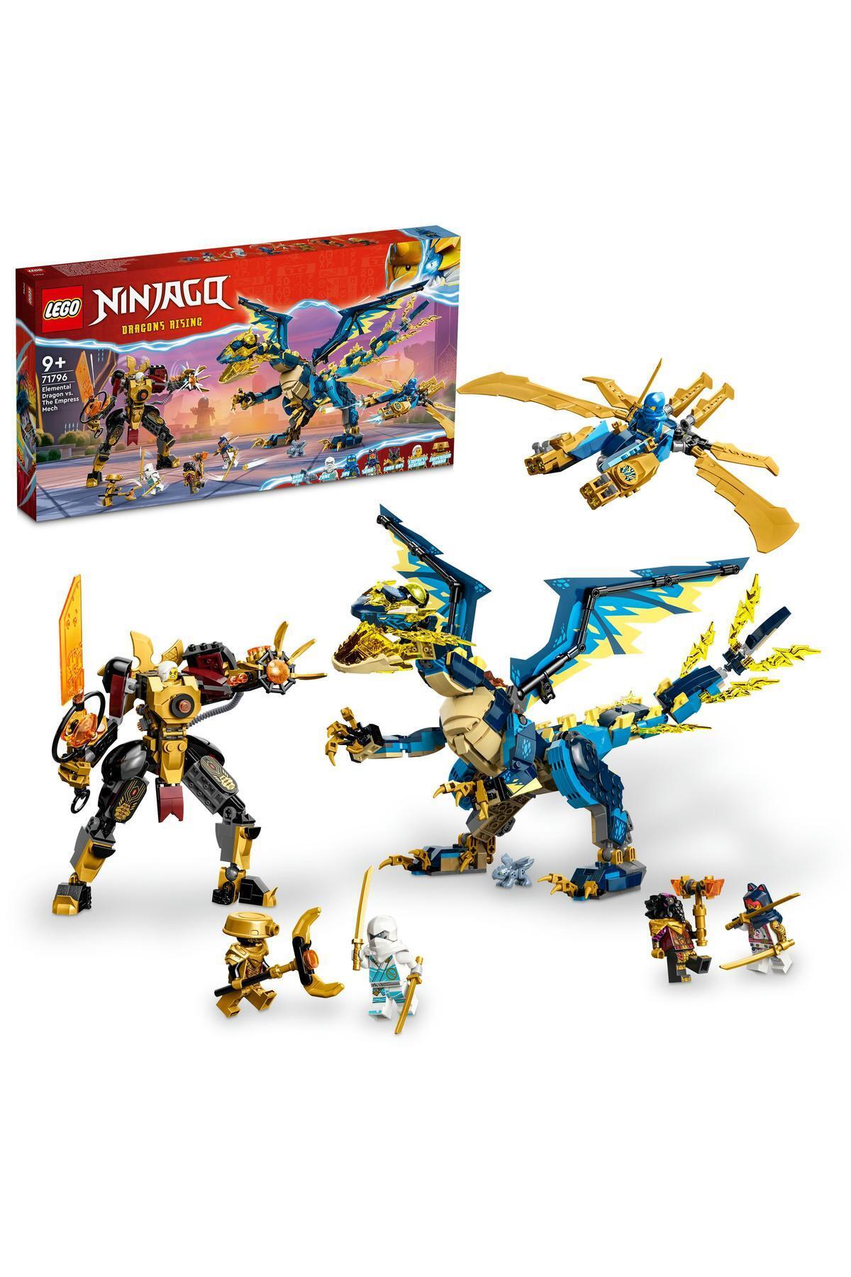 لگو و اسباب بازی های ساخت محور ® NINJAGO® ELEMENTAL DRAGON VS. EMPRESS ROBOT 71796 TOY BUILDING SET 1038 PIECES اورجینال LEGO