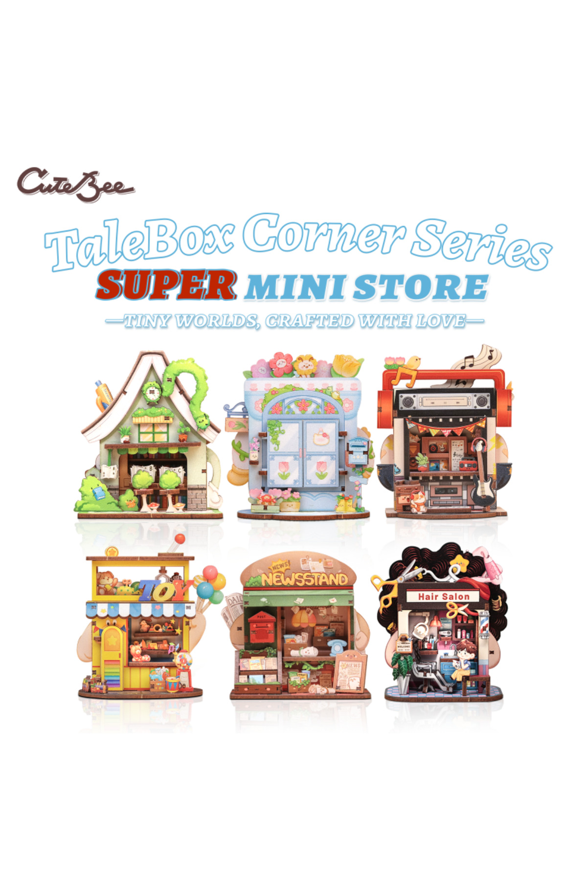پازل سه بعدی CWGA TALEBOX CORNER SERIES MINI HOUSE NEW STYLE STORE DIY MINIATURE NEWSSTAND CUTEBEE