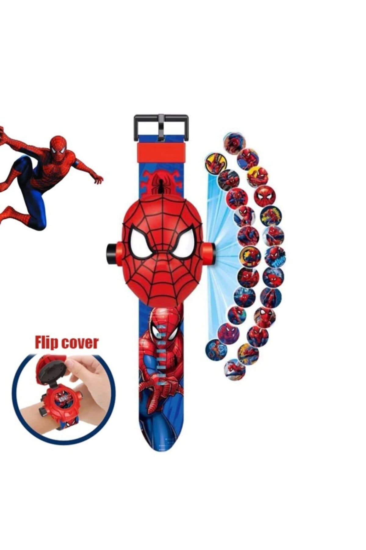 اسباب بازی های فیگور دیگر ساعت مچی دیجیتال پروجکشن کودکان با مرد عنکبوتی از ترکیه Spiderman