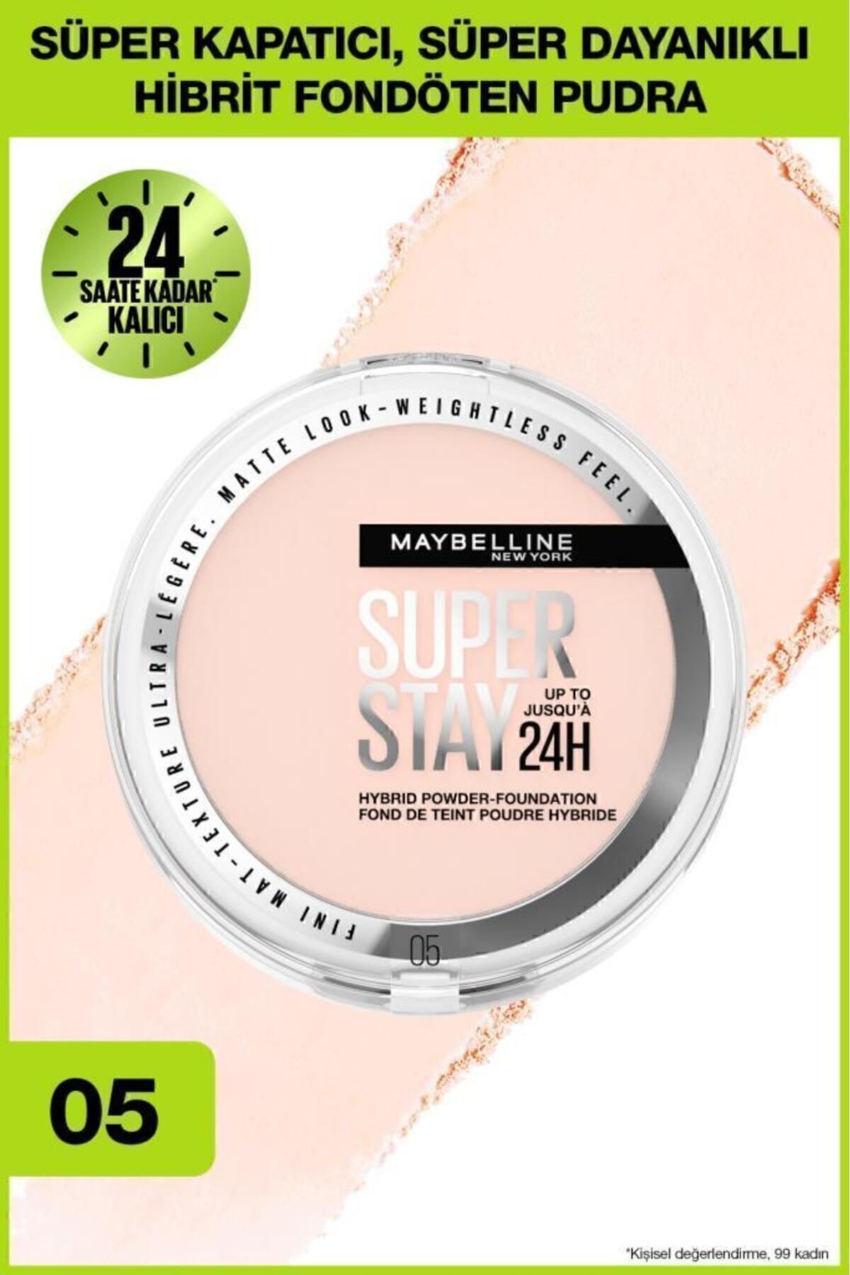 Maybelline New York کرم پودر فشرده پودر هیبریدی Superstay Hibrit مات کننده پوست شماره 05