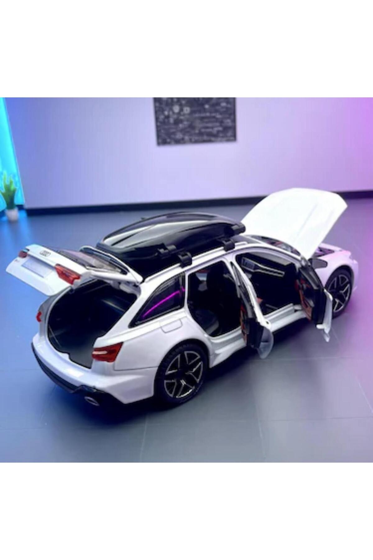مدل خودرو آئودی RS6 1:24 ماشین فلزی سفید واگن دقیق درهای باز کننده DIECAST اورجینال scntoys