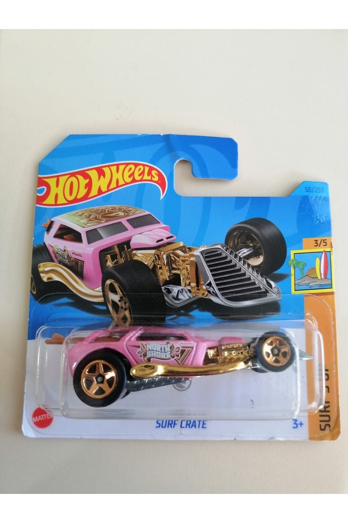 ماشین اسباب بازی TREASON HUNT TH مدل SURF CRATE 2023 SERIES مقیاس 1 63 HKL06 هات ویلز اورجینال HOT WHEELS