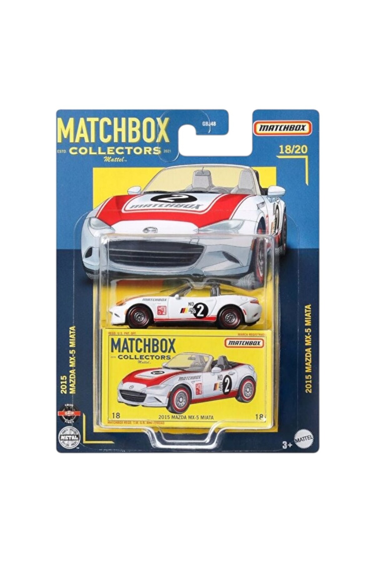 ماشین اسباب بازی MATCHBOX PREMIUM CARS 2015 MAZDA MX 5 SAVAY HFL97 هات ویلز اورجینال HOT WHEELS