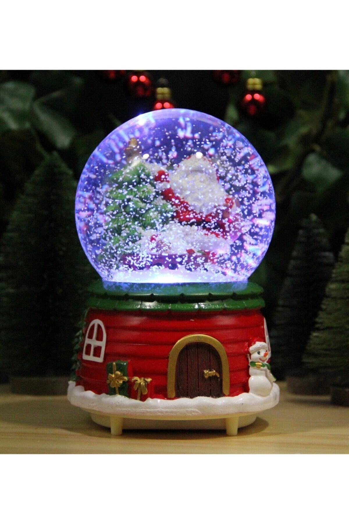 گوی برفی کریسمس SNOW GLOBE MEGA با چراغ موسیقی و MOTOR PREMIUM از ترکیه HEDİYEBİZİZ