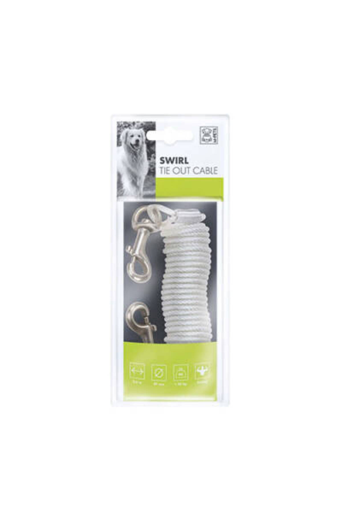 طناب مهار باغی سگ الیسی ELİSY Swirl، طول ۳٫۶ متر چندرنگ