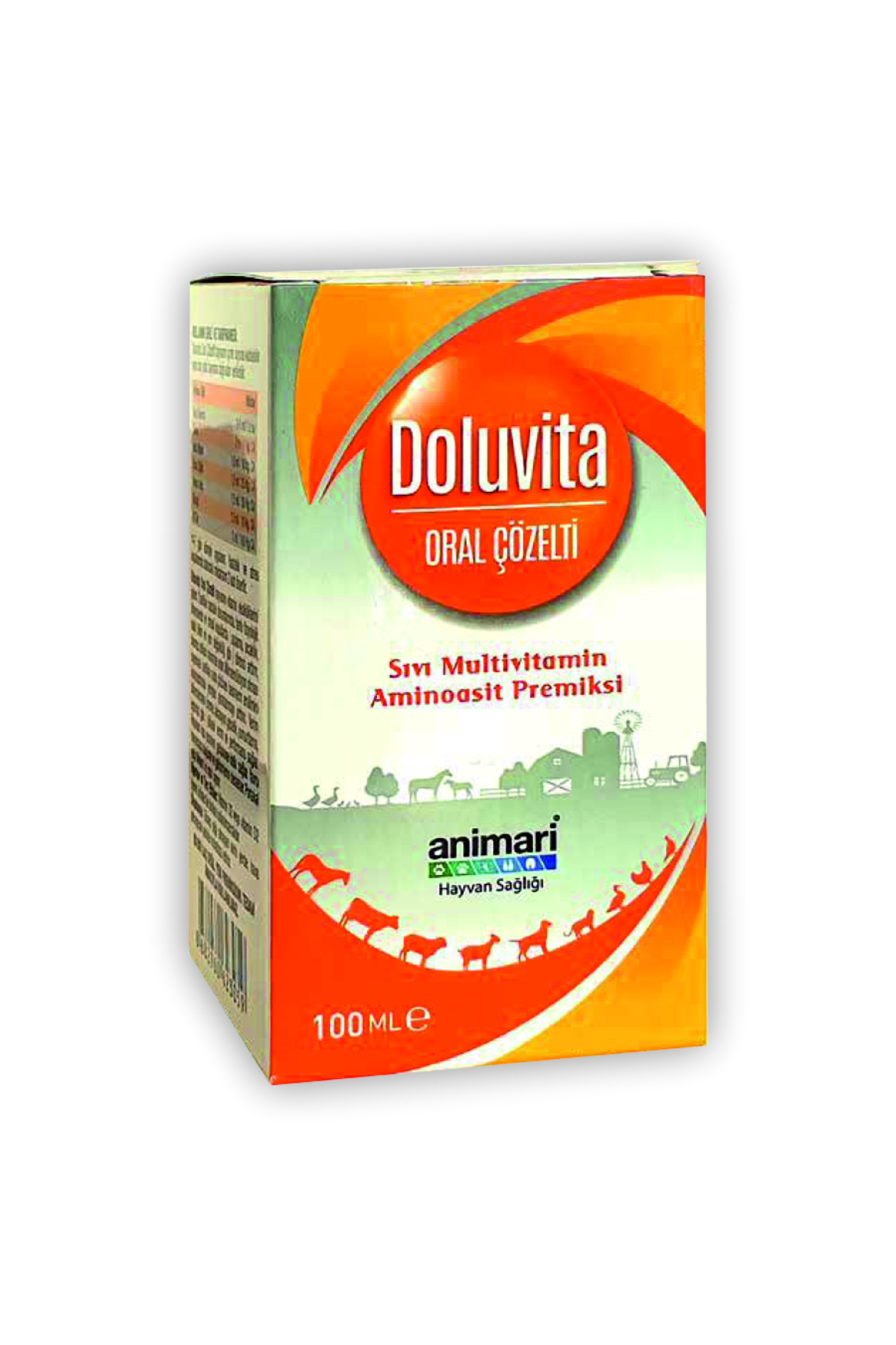 محلول خوراکی مولتی‌ویتامین و آمینواسید پرندگان انیماری animari Doluvita، ۱۰۰ میلی‌لیتر