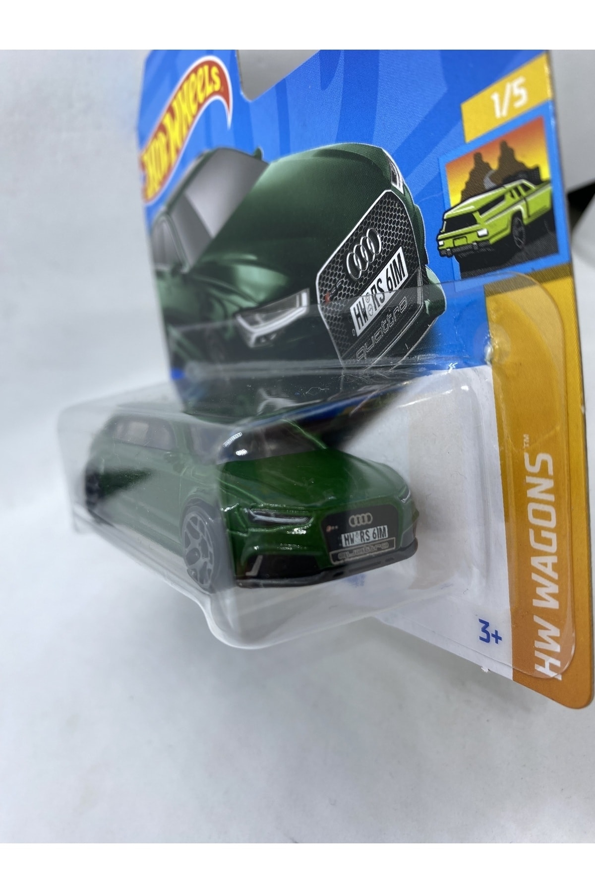 ماشین اسباب بازی 17 AUDI RS 6 AVANT سبز هات ویلز اورجینال HOT WHEELS