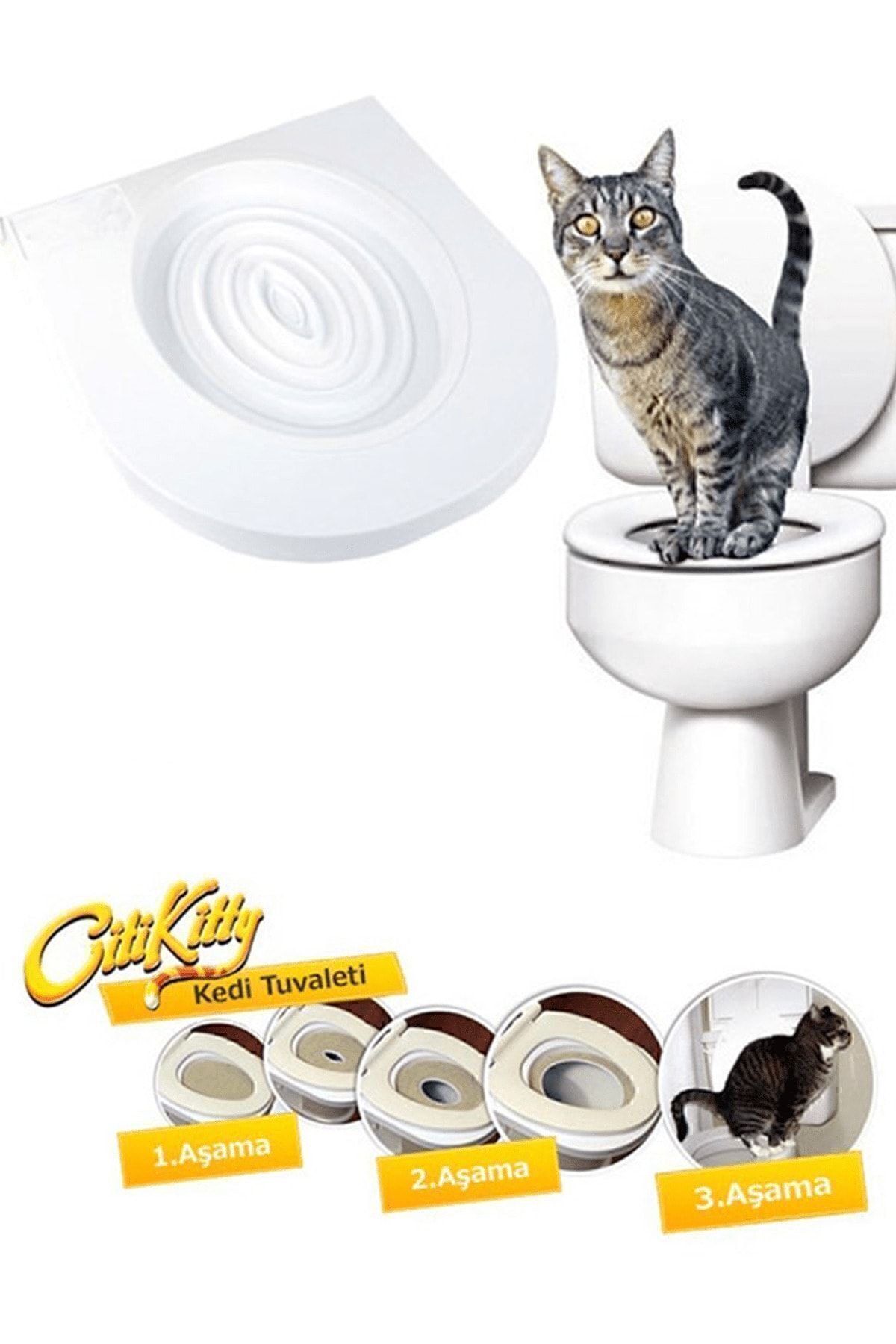 ست آموزش استفاده از توالت گربه آلورز Alorez Citi Kitty، سفید