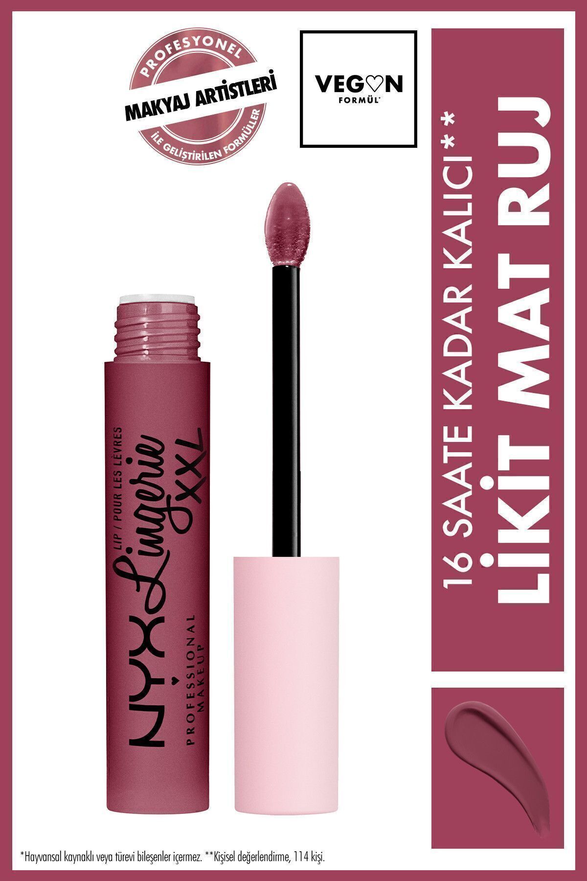 NYX Professional Makeup رژ لب مایع مات لباس زیر مات XXL مات لباس Bust Ed