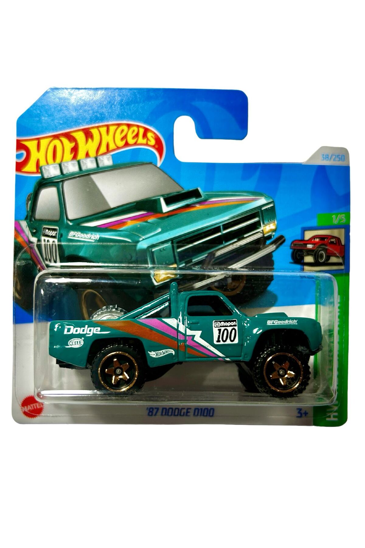 ماشین اسباب بازی 87 DODGE D100 هات ویلز اورجینال HOT WHEELS