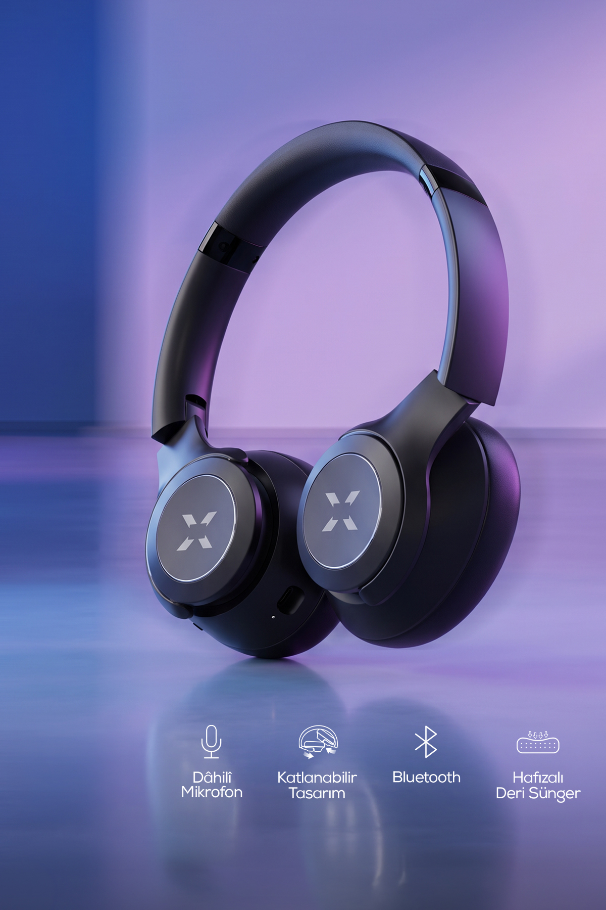 هدفون بلوتوثی روگوشی زنون اسمارت Xenon Smart X6721، مشکی، 2in1 با قابلیت تبدیل به اسپیکر