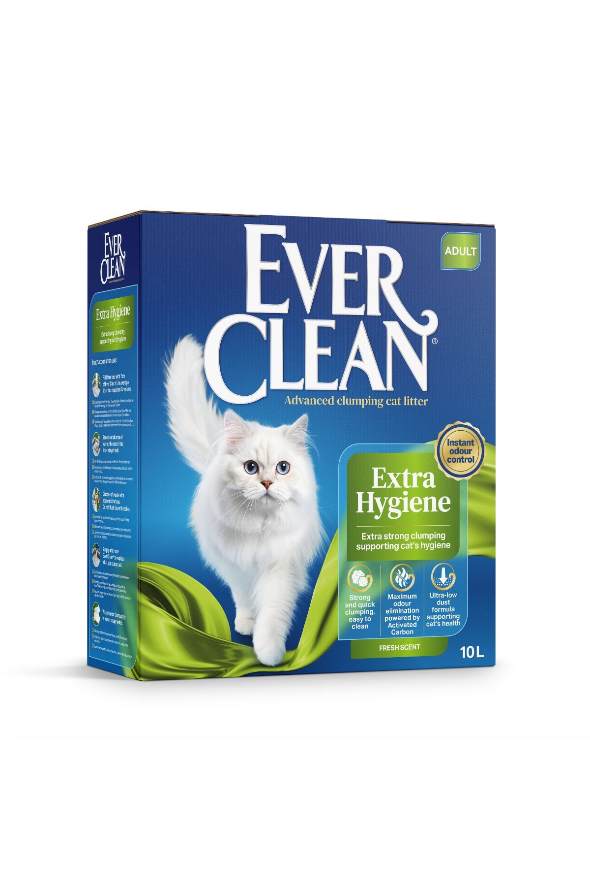 خاک گربه ۱۰ لیتری بنتونیتی طبیعی با رایحه قوی اورکلین Ever Clean