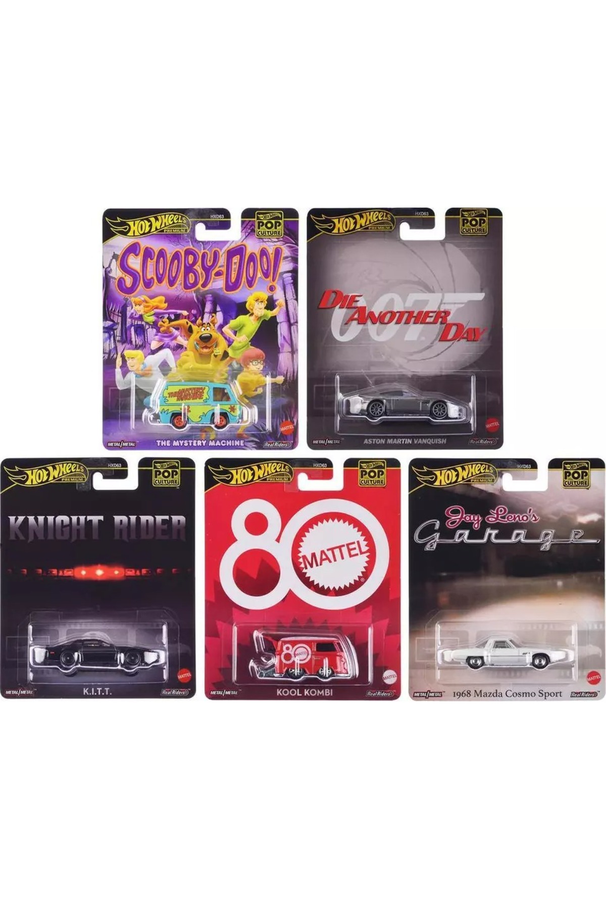 ماشین اسباب بازی مجموعه 5 تایی فرهنگی پاپ ممتاز 2025 از ترکیه HOT WHEELS