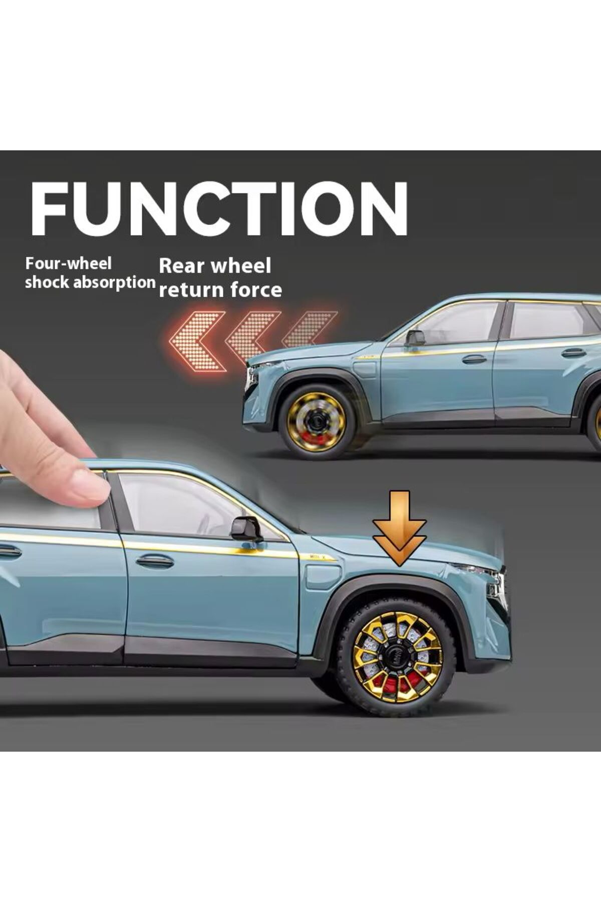 مدل خودرو BMW XM DIECAST ماشین 1:24 درب صندوق عقب باز می شود بدون باتری JEEP اورجینال scntoys
